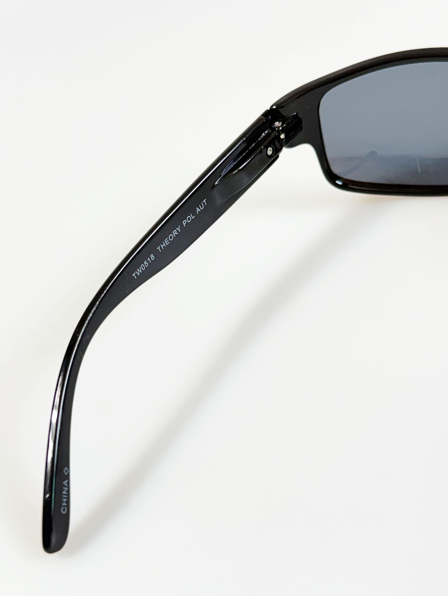 FOSTER GRANT Black Wraparound Square Frame Sunglasses