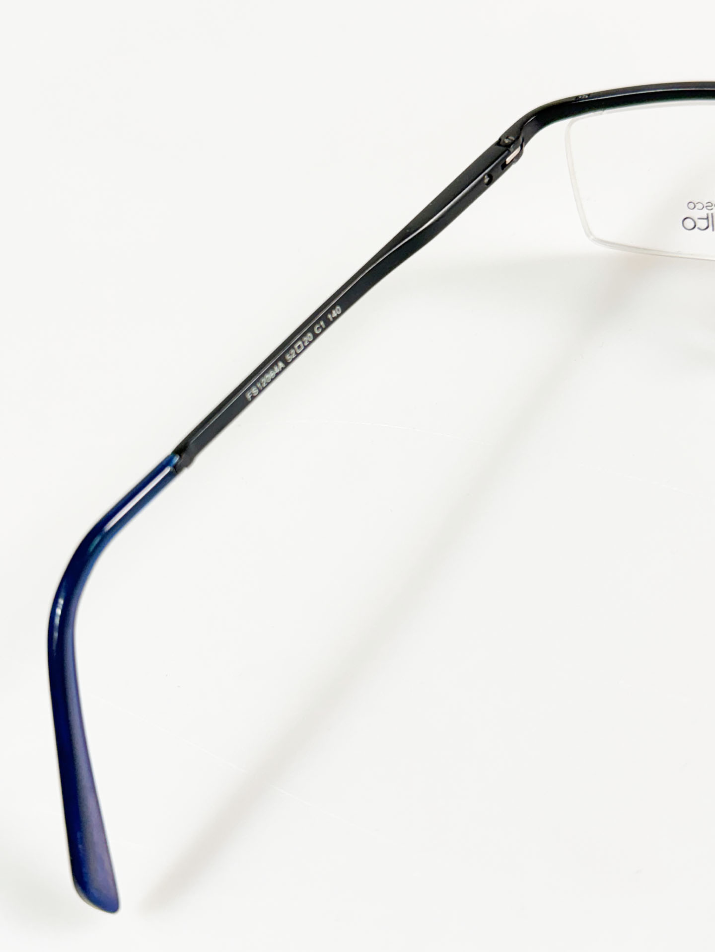 FRANCESCO SMALTO Black Square Half-Rim Glasses