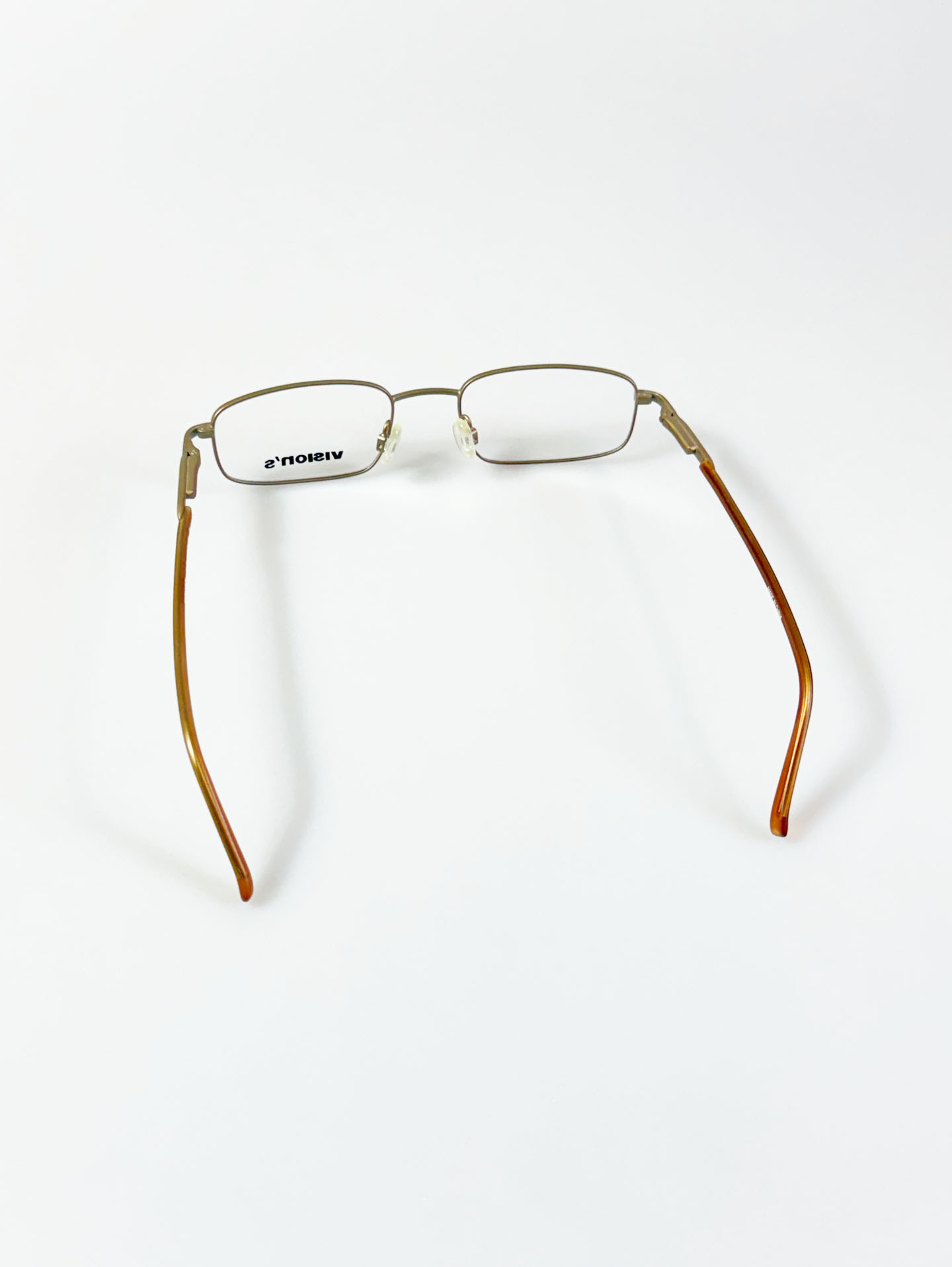 Vision’s Bronze Gold Slim Square Metal Glasses