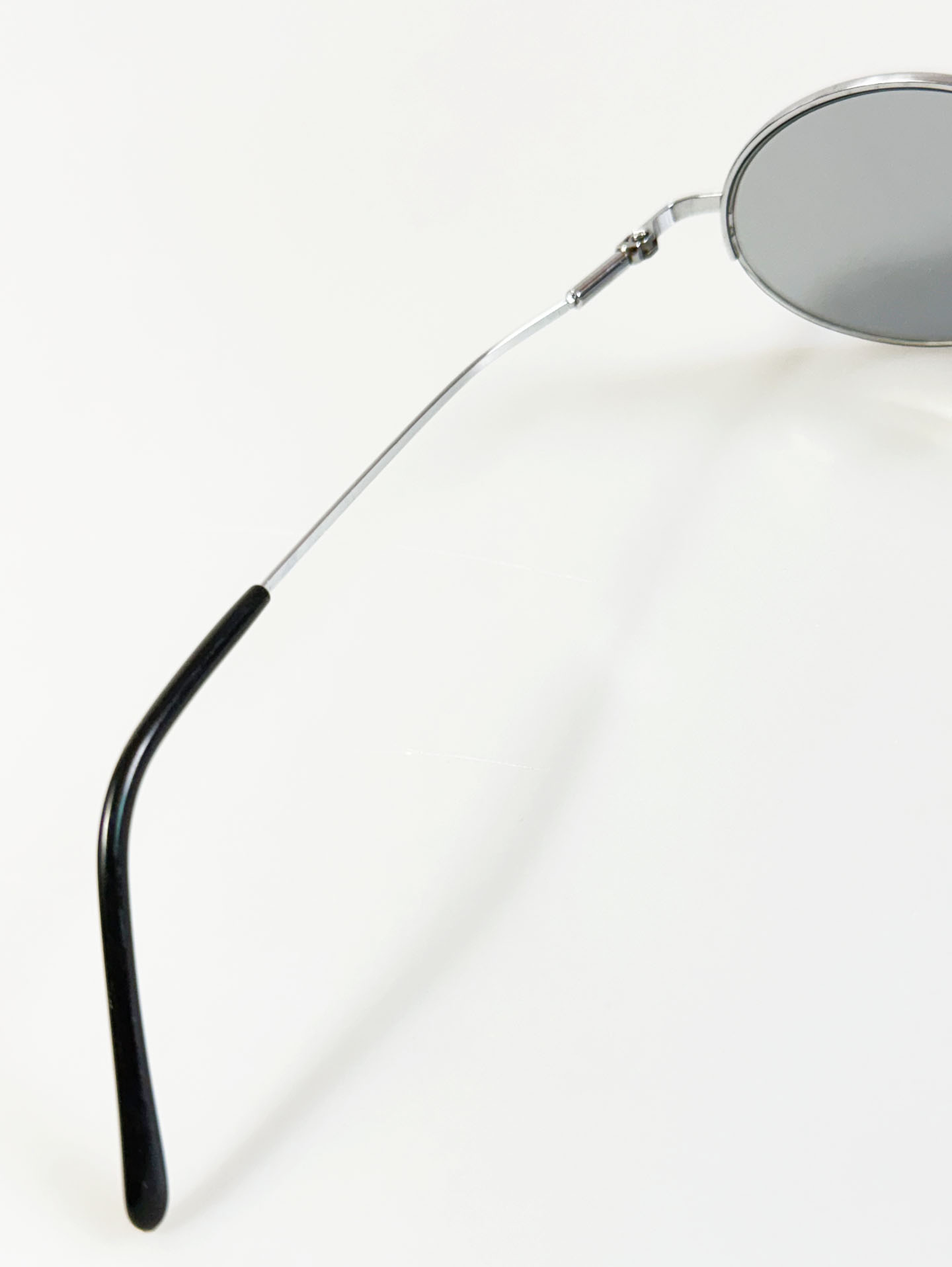 90's DAVID & YOUNG Silver Metal Semi-Rimless Oval Tinted Glasses