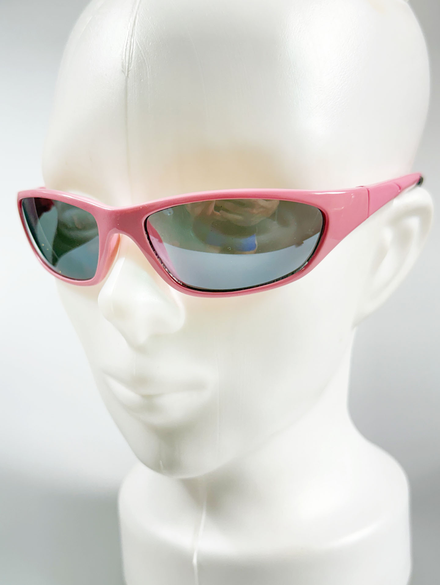 Pink Sport Wraparound Frame Sunglasses