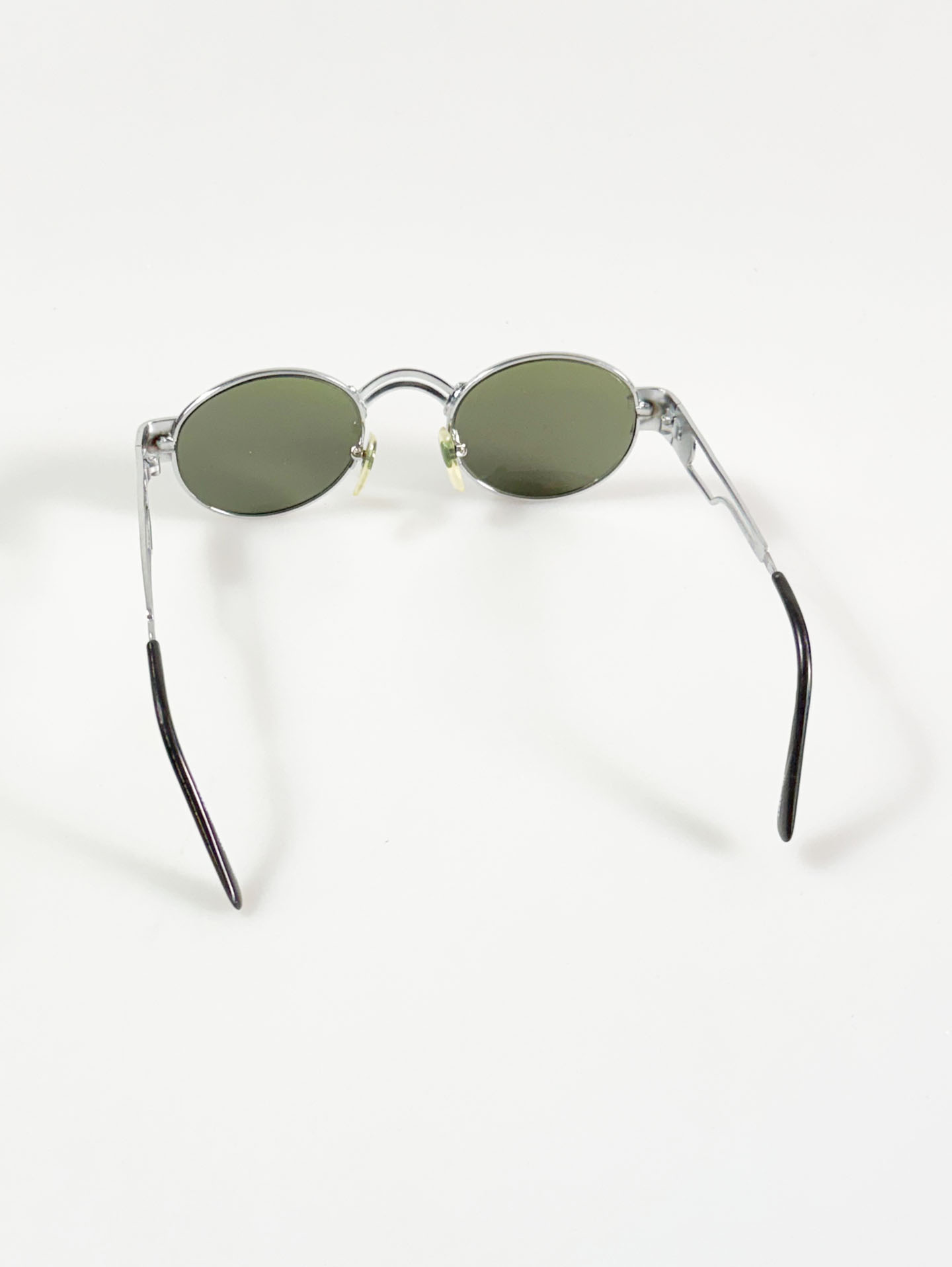 90's VINNY Silver Slim Oval Metal Sunglasses