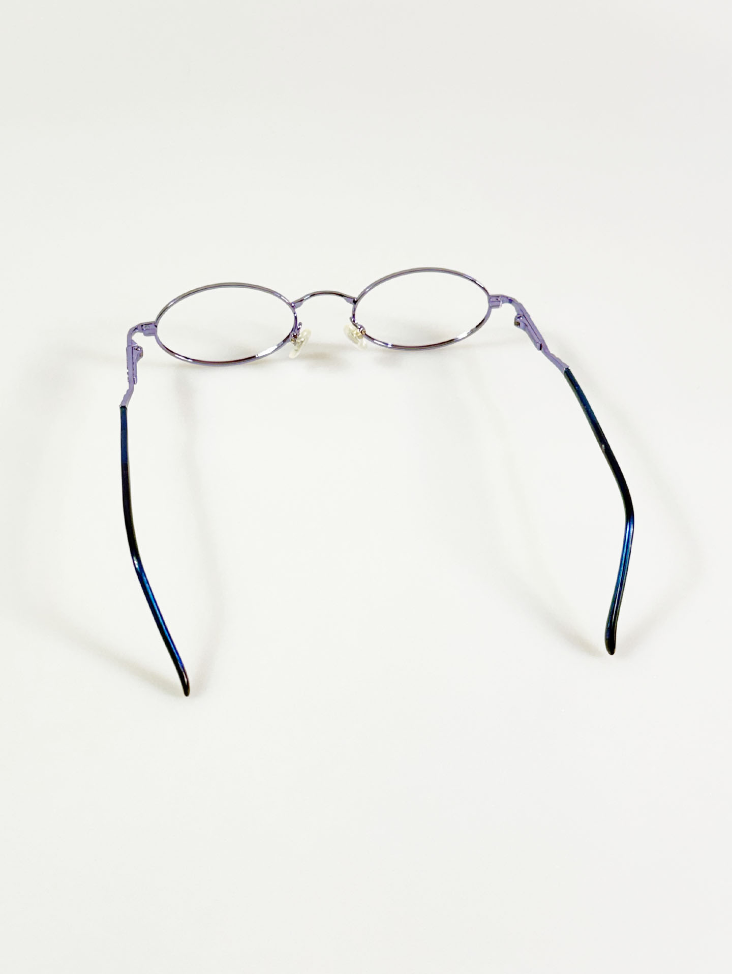 90’s HSO Deep Blue Slim Oval Metal Frame Glasses