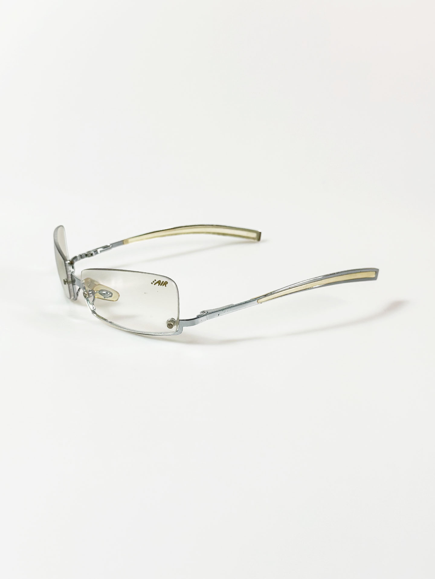 90's AIR Rimless Shield Metal Frame Sunglasses