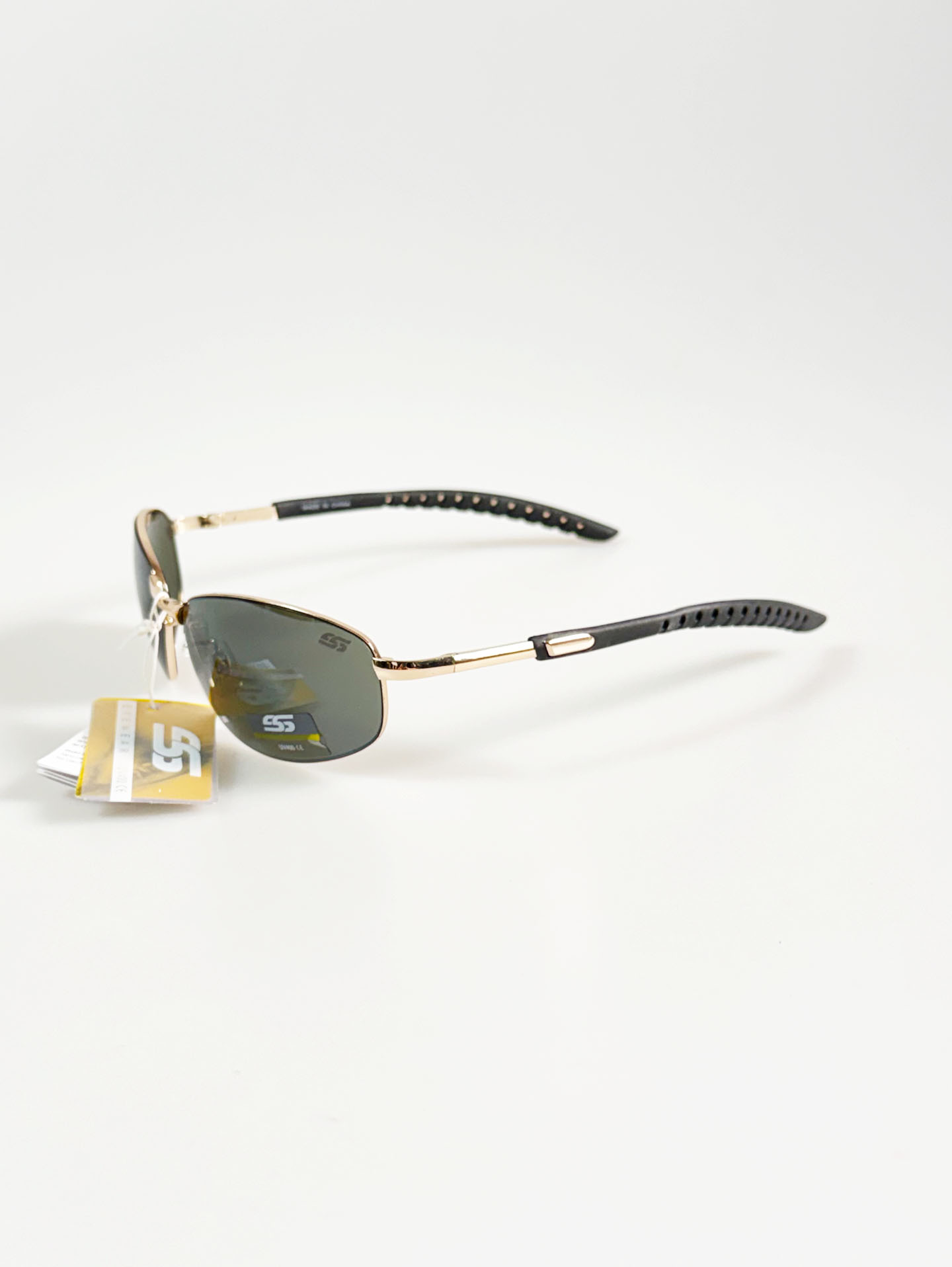 SS EYEWEAR Gold Slim Square Metal Sunglasses