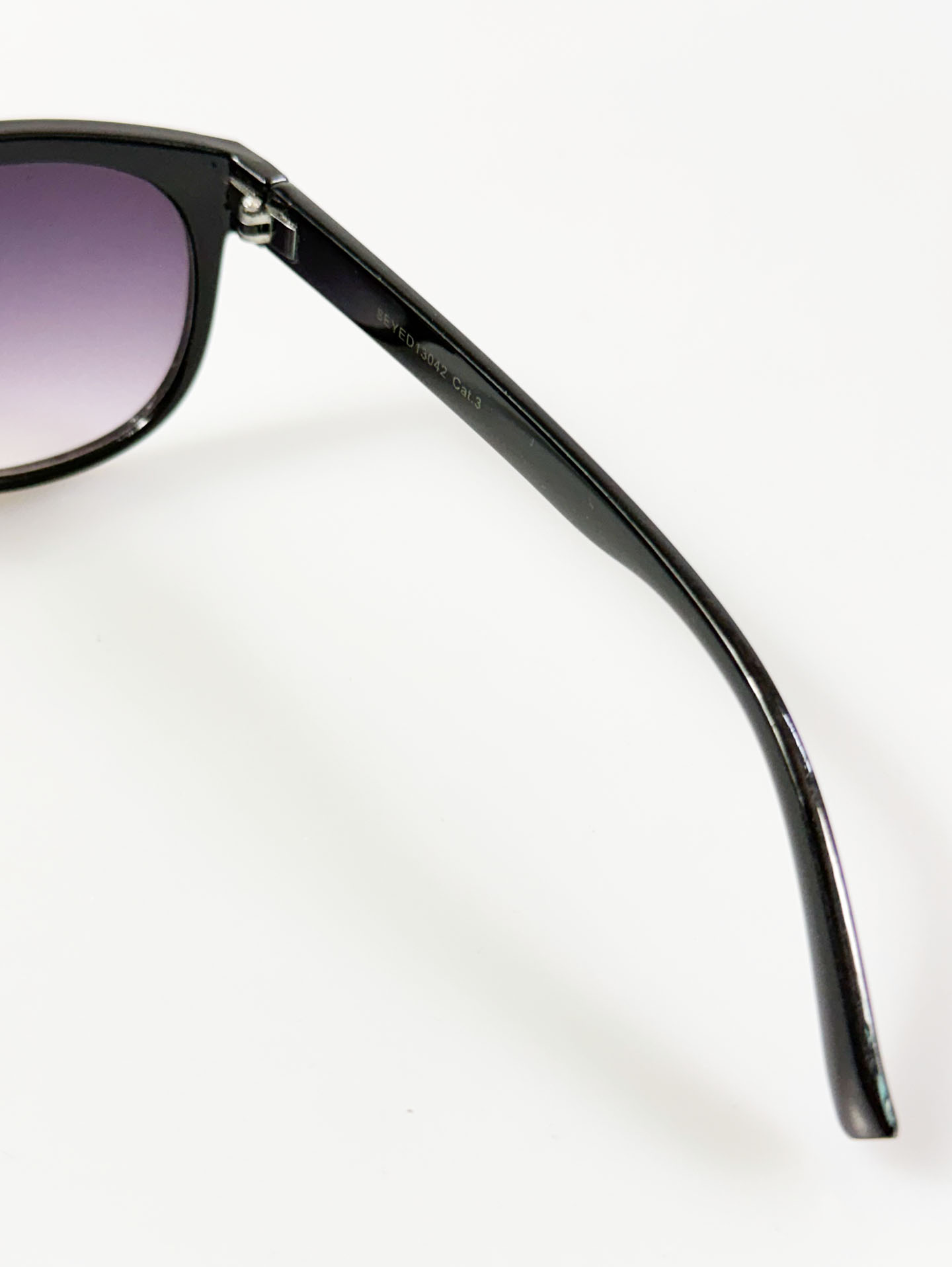 8EYED Black Two-Bridge Square Frame Sunglasses