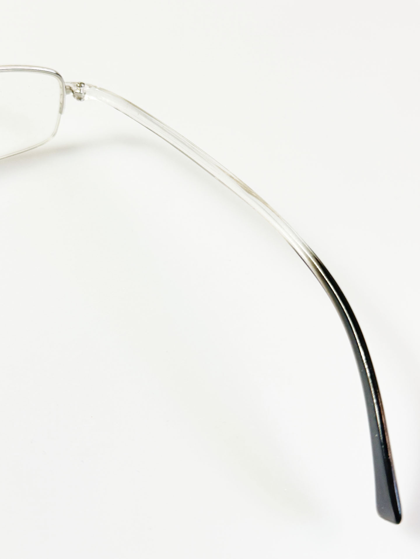 Silver Semi-Rimless Square Metal Glasses