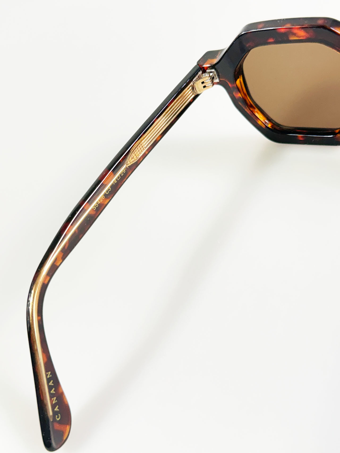 CANAAN Bold Octagon Tortoise Tinted Sunglasses
