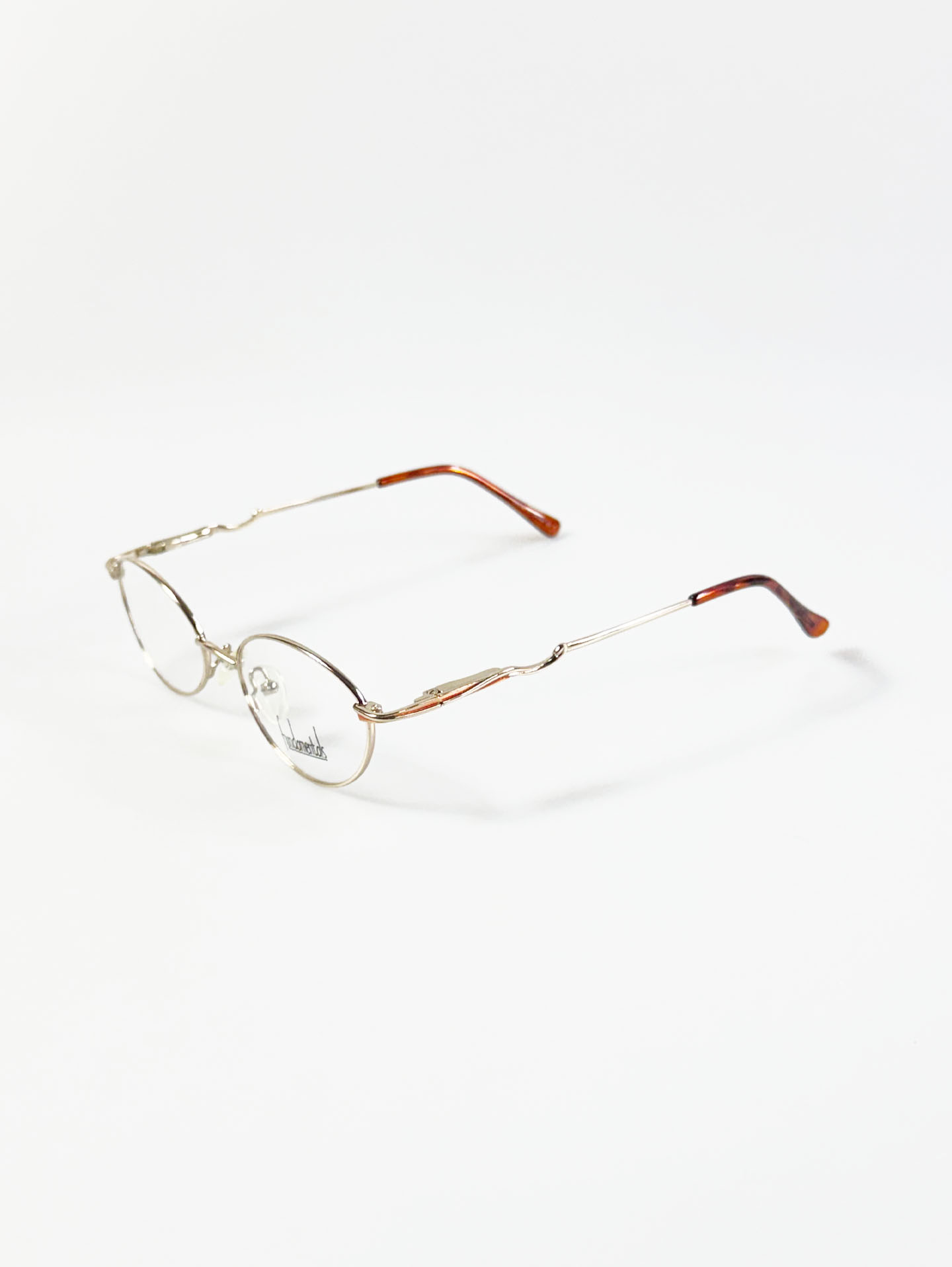 Fundamentals Gold Slim Oval Metal Frame Glasses