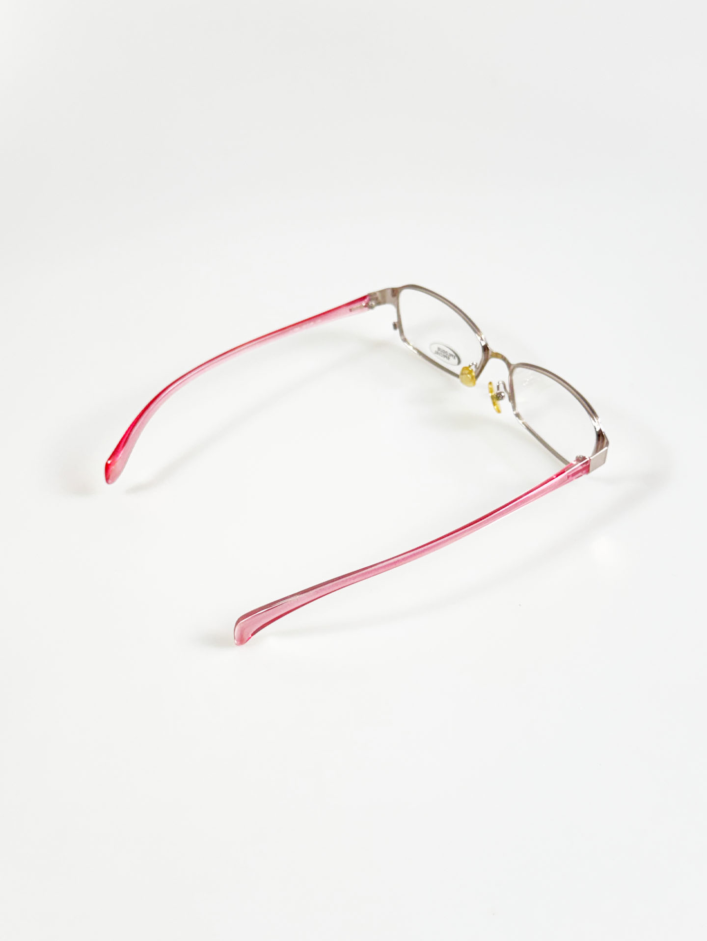 EPILOGUE Silver Slim Square Metal Frame Glasses