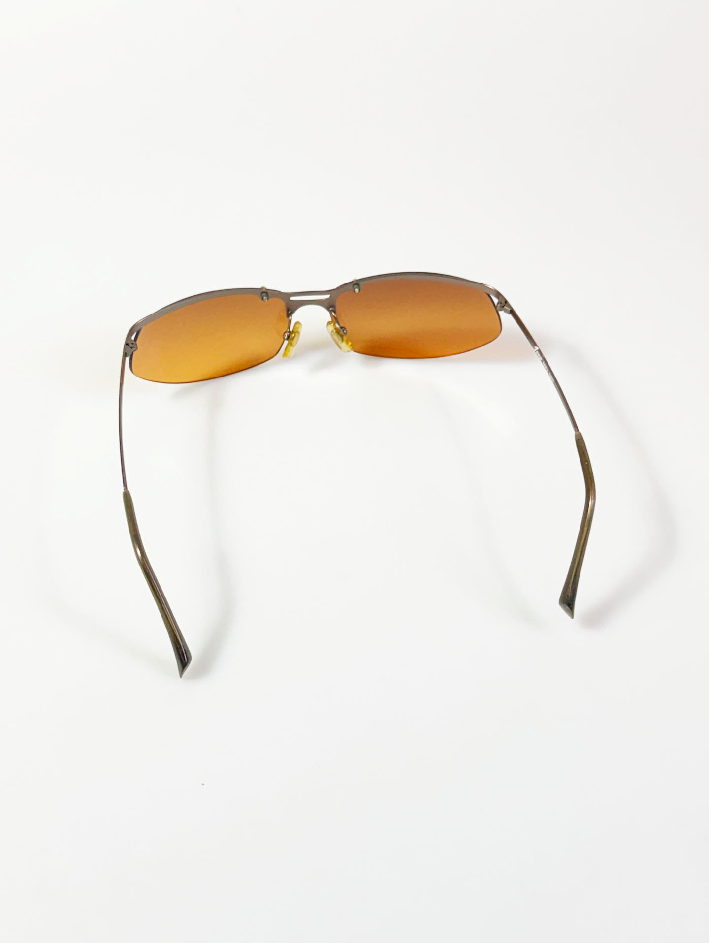 90's JEEP Rimless Square Wrap Metal Titned Sunglasses