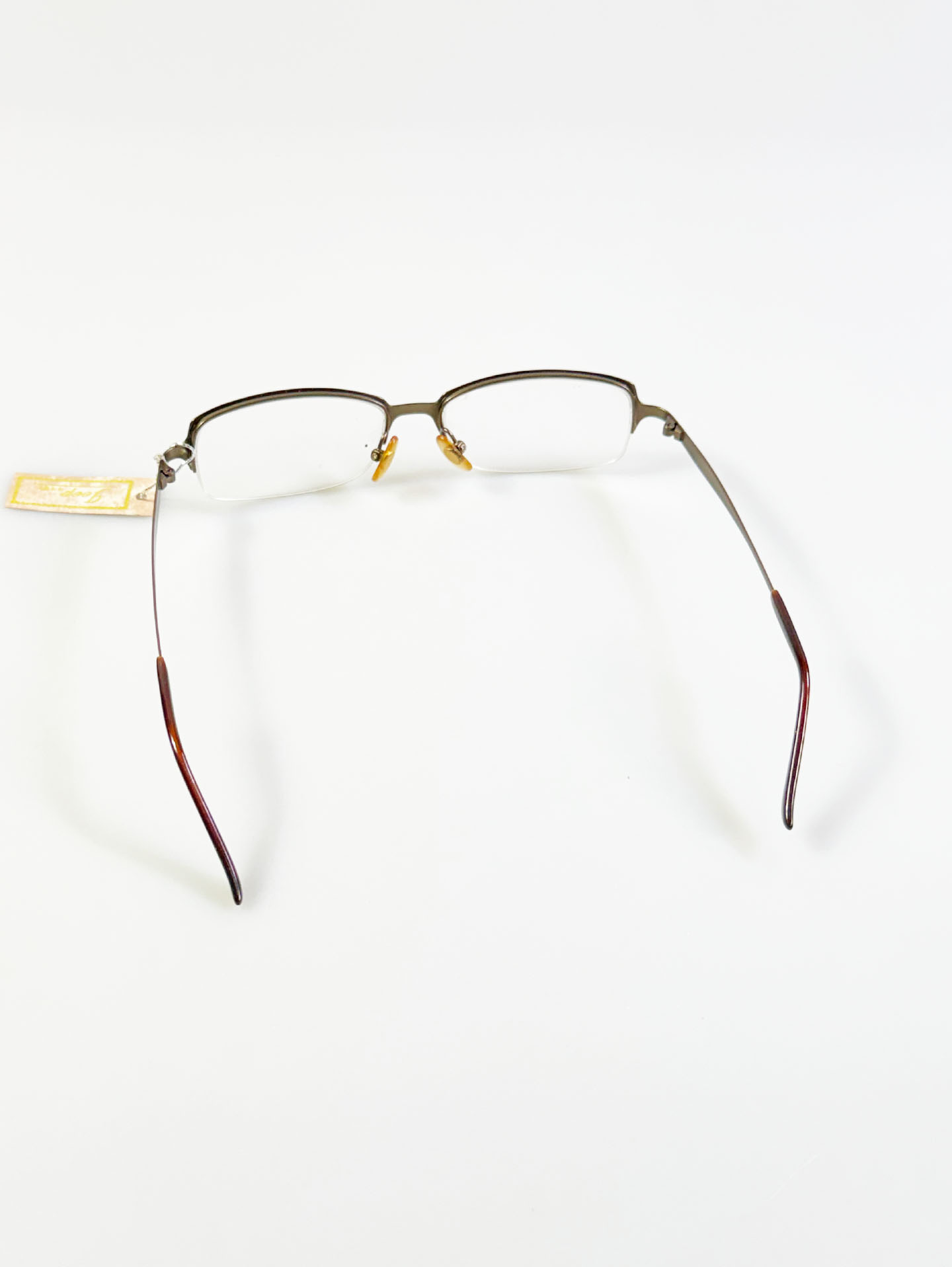 JEEP Bronze Half-Rim Square Metal Frame Glasses