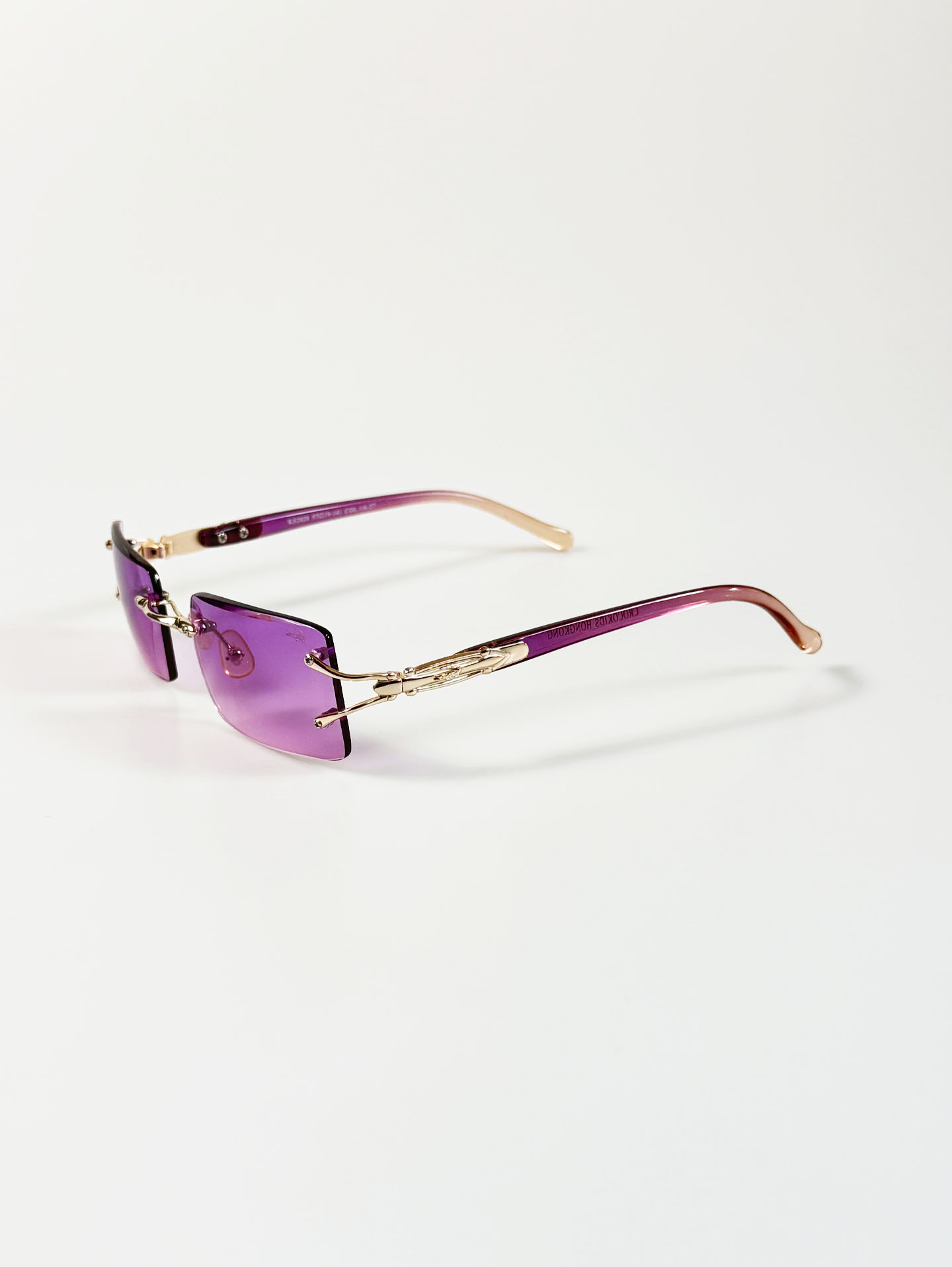90's CROCOKIDS Rimless Square Metal Tint Sunglasses
