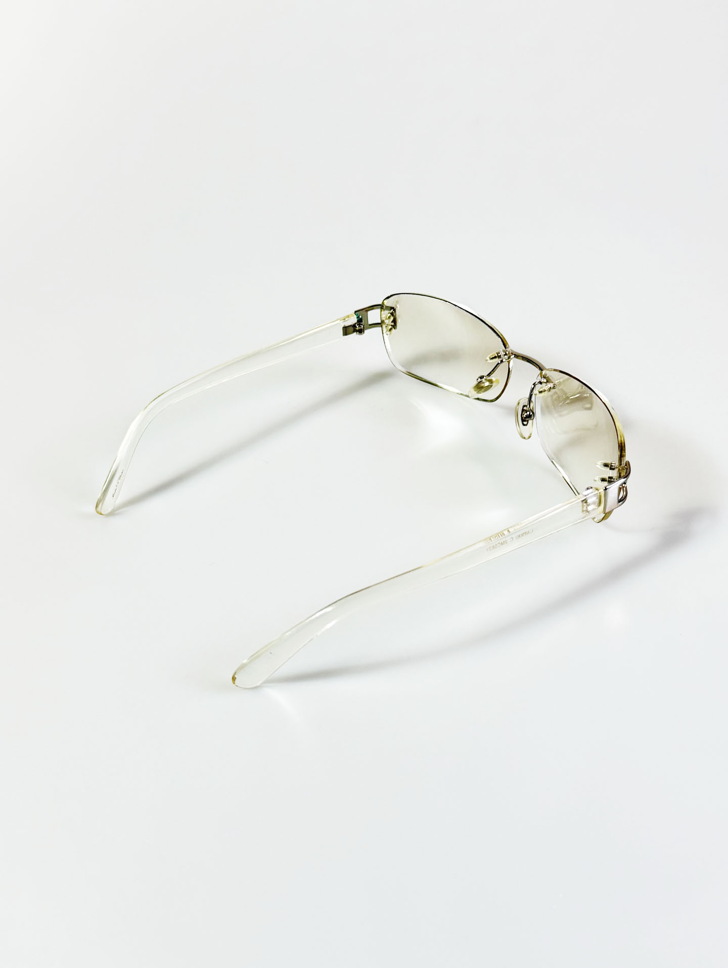 CAPRIO Rimless Square Metal Tinted Sunglasses