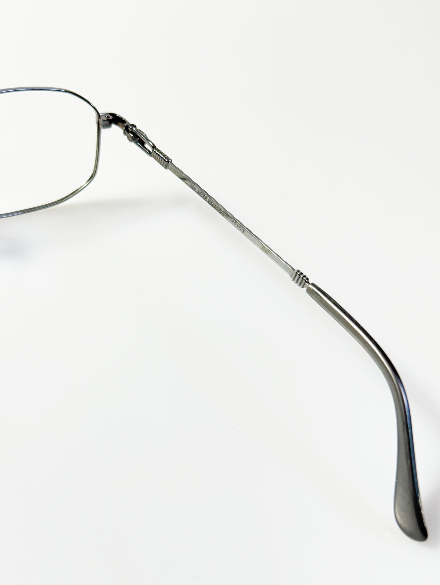 90's MIER DE PARIS Titanium Slim Square Metal Frame Glasses