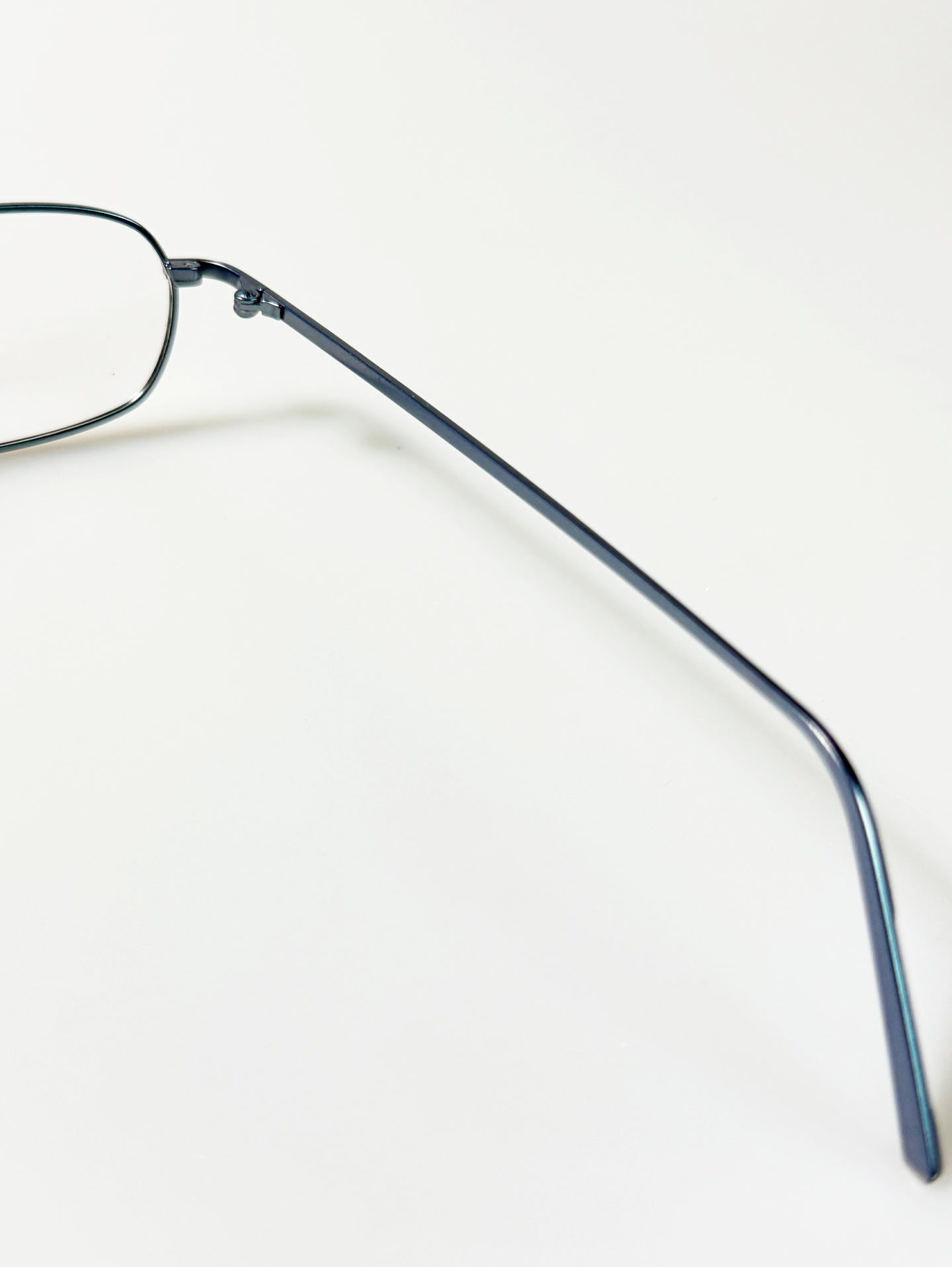 90's VISION'S Blue Slim Square Metal Frame Glasses
