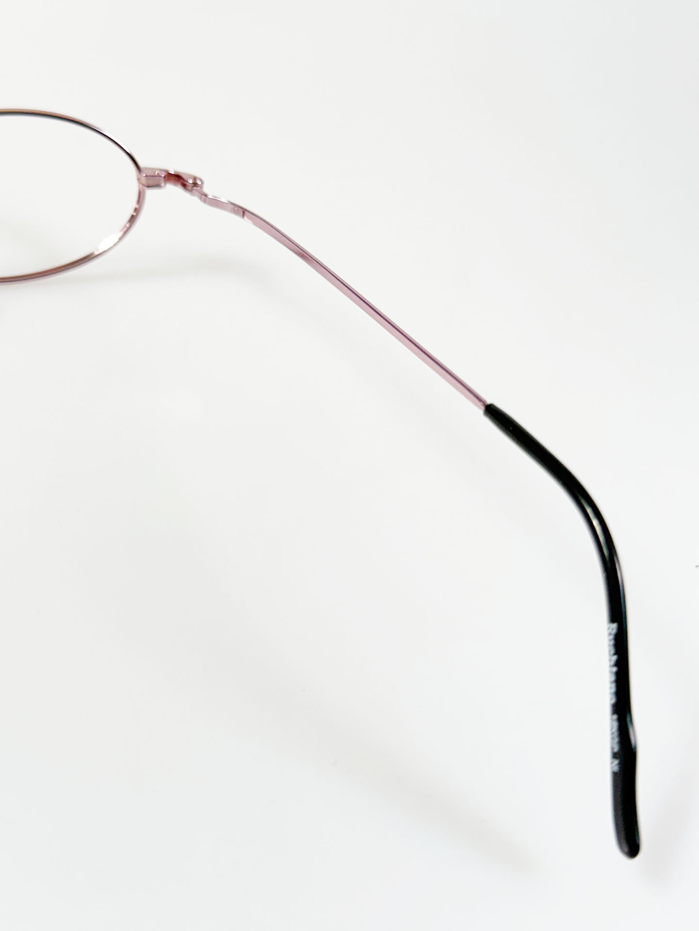 RUCHIANO Pink Slim Oval Metal Frame Glasses