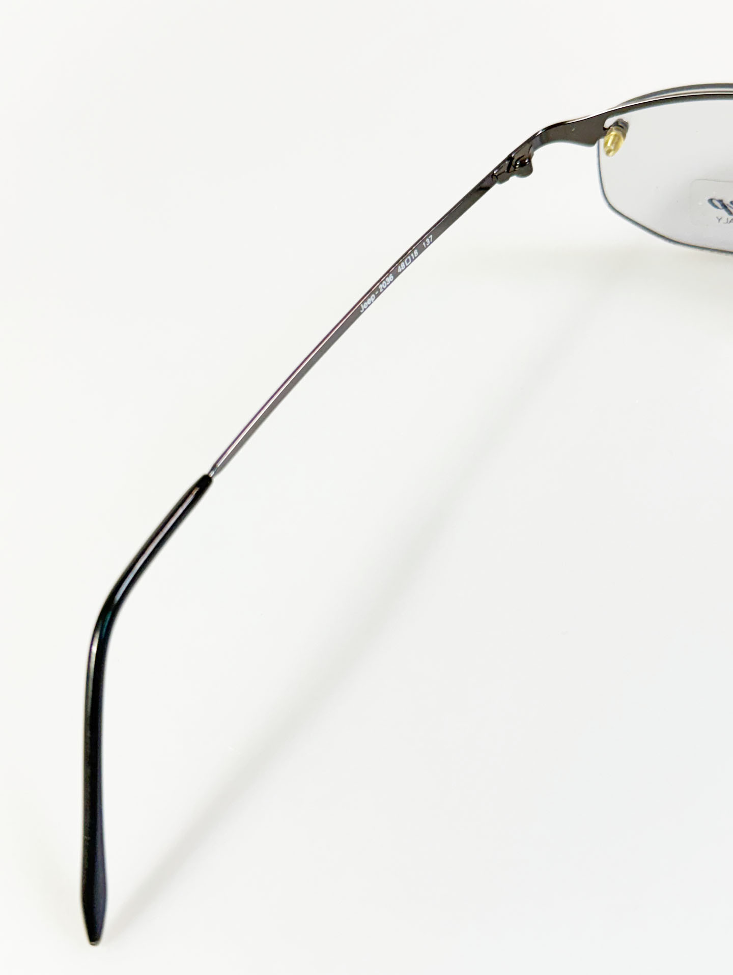JEEP Gunmetal Half-Rim Square Frame Glasses