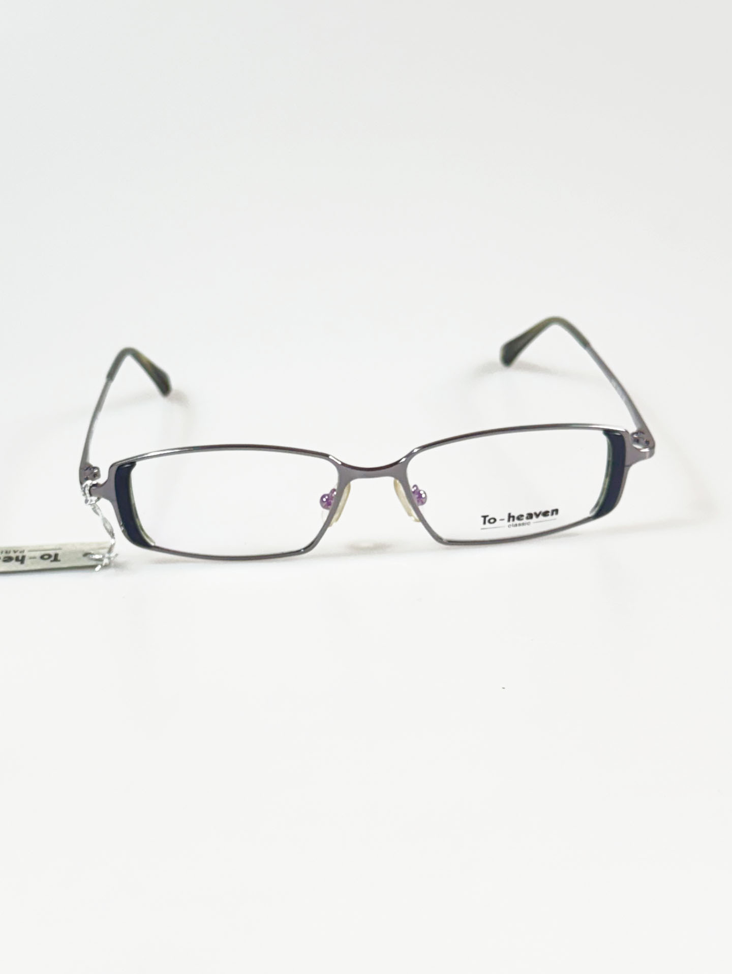 TO-HEAVEN Classic Gunmetal Slim Square Frame Glasses