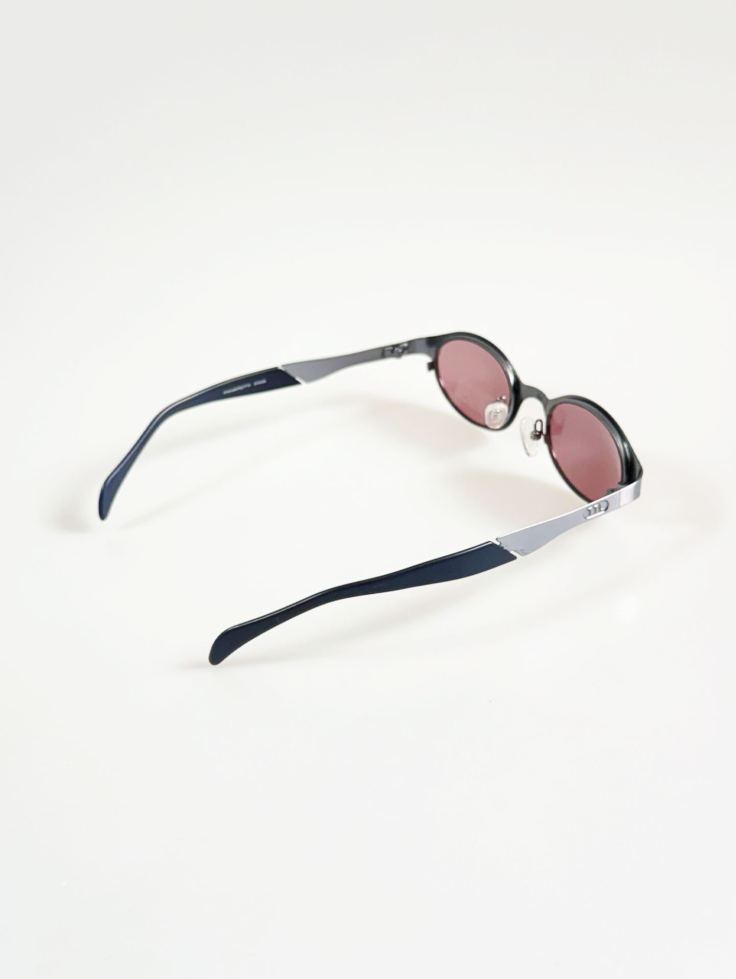 PAVAROTTI Dark Silver Oval Metal Tint Sunglasses