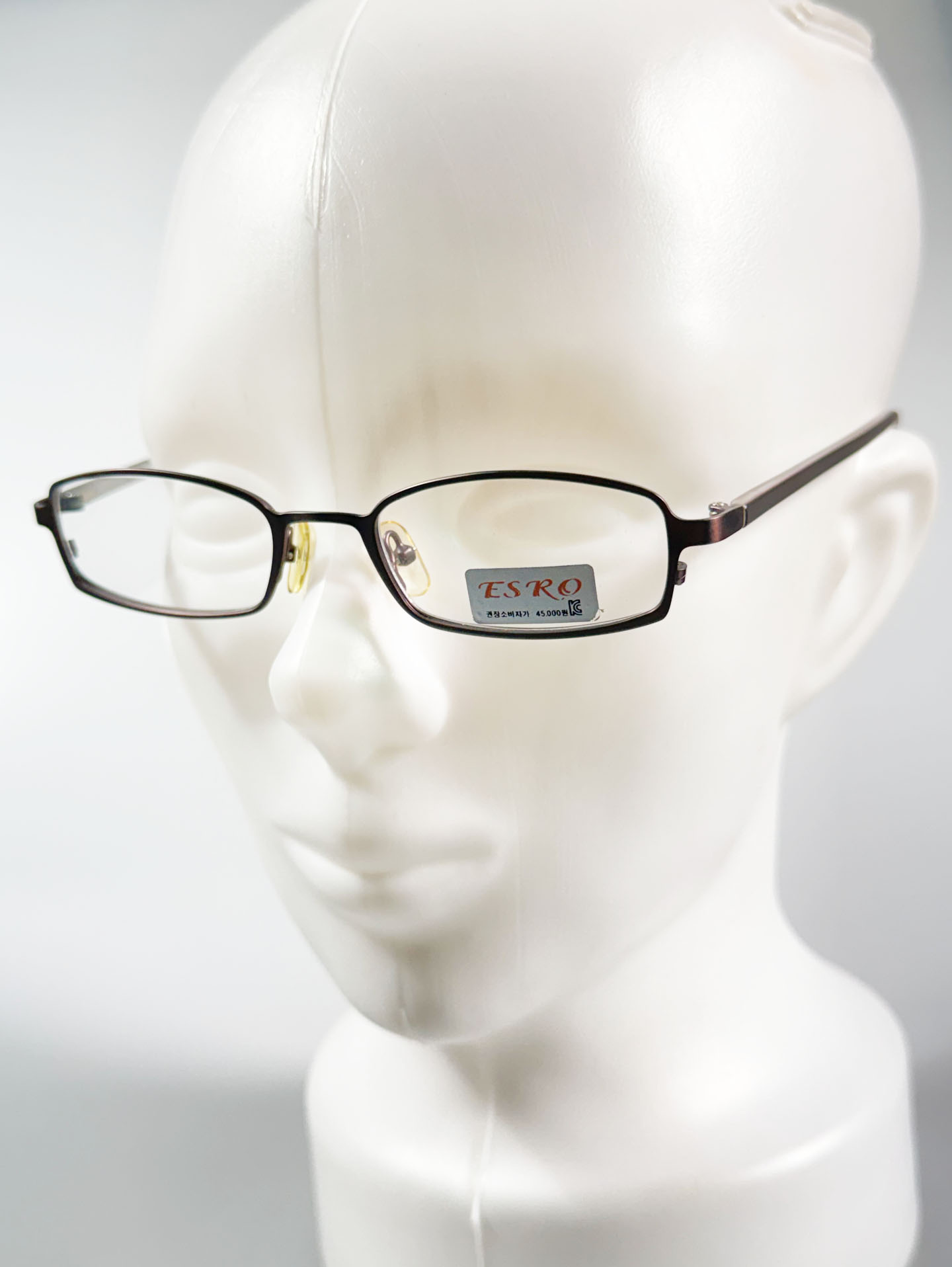 ESRO Brown Slim Square Metal Frame Glasses