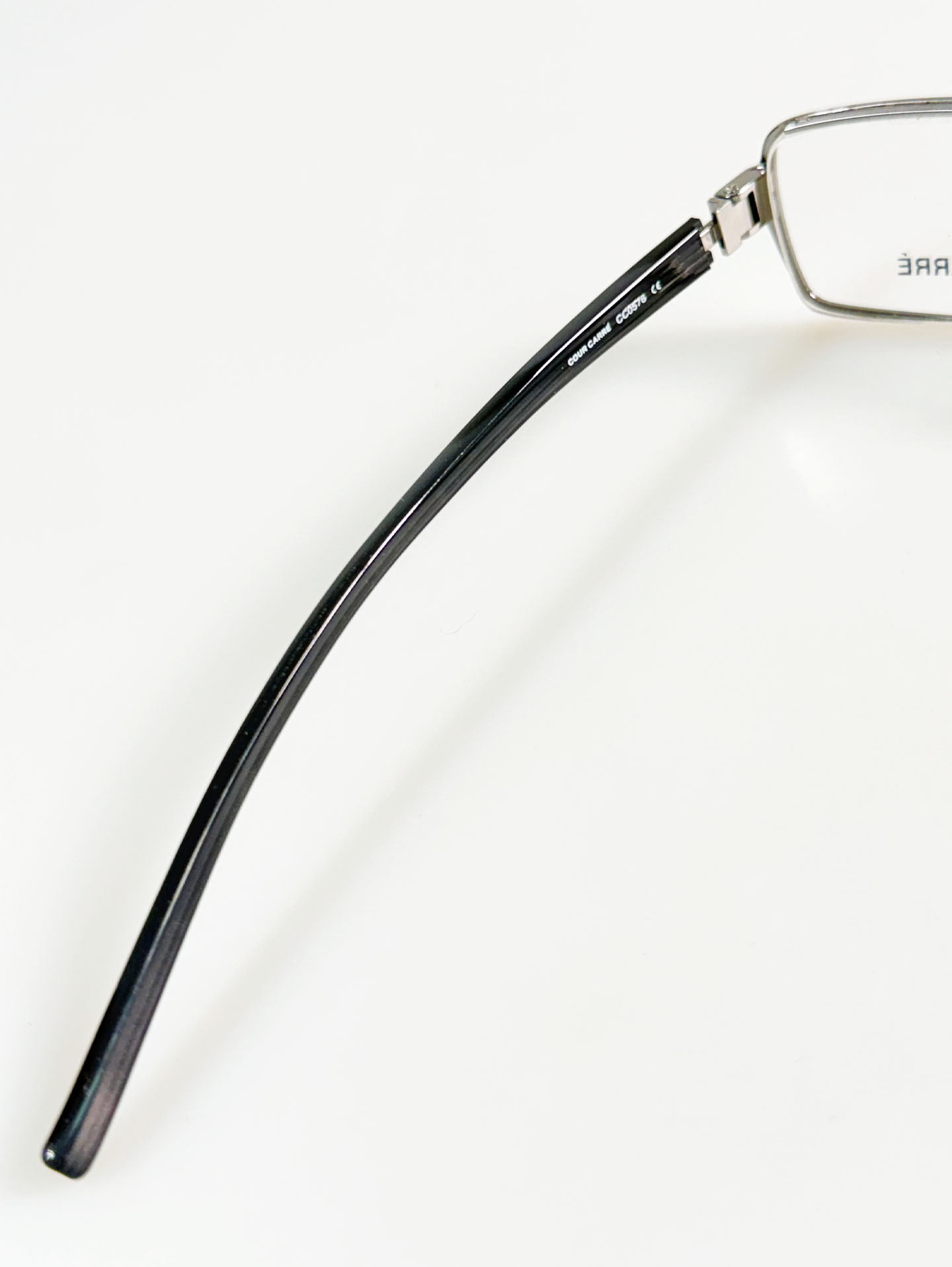 COUR CARRÉ Silver Slim Square Metal Frame Glasses