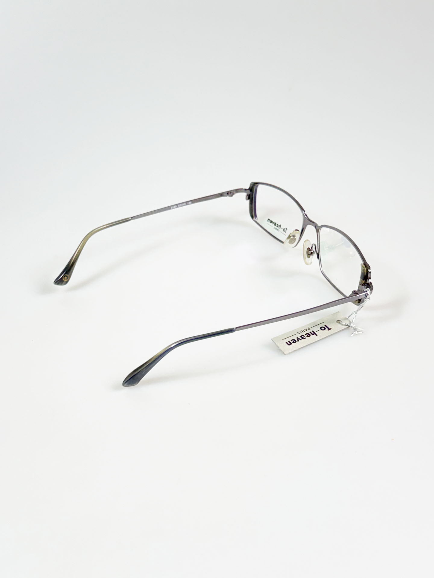 TO-HEAVEN Classic Gunmetal Slim Square Frame Glasses