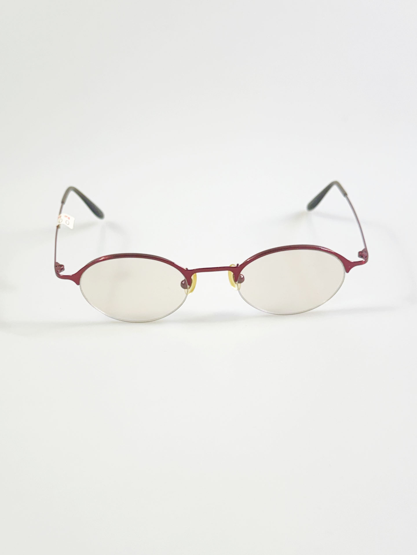 JEEP Burgundy Half-Rim Oval Metal Glasses