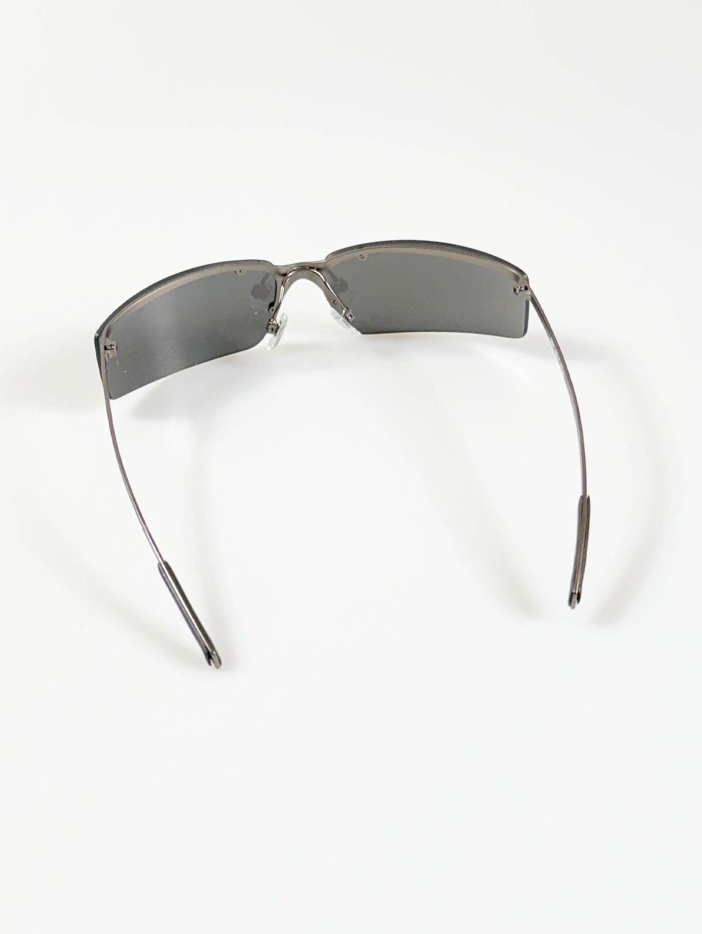 ONE SELF Rimless Shield Square Metal Sunglasses