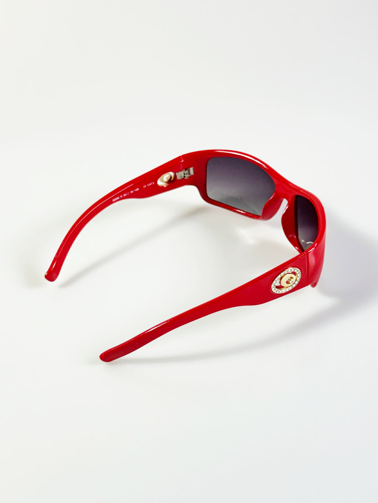 BLUE POINT Red Bold Wraparound Square Sunglasses