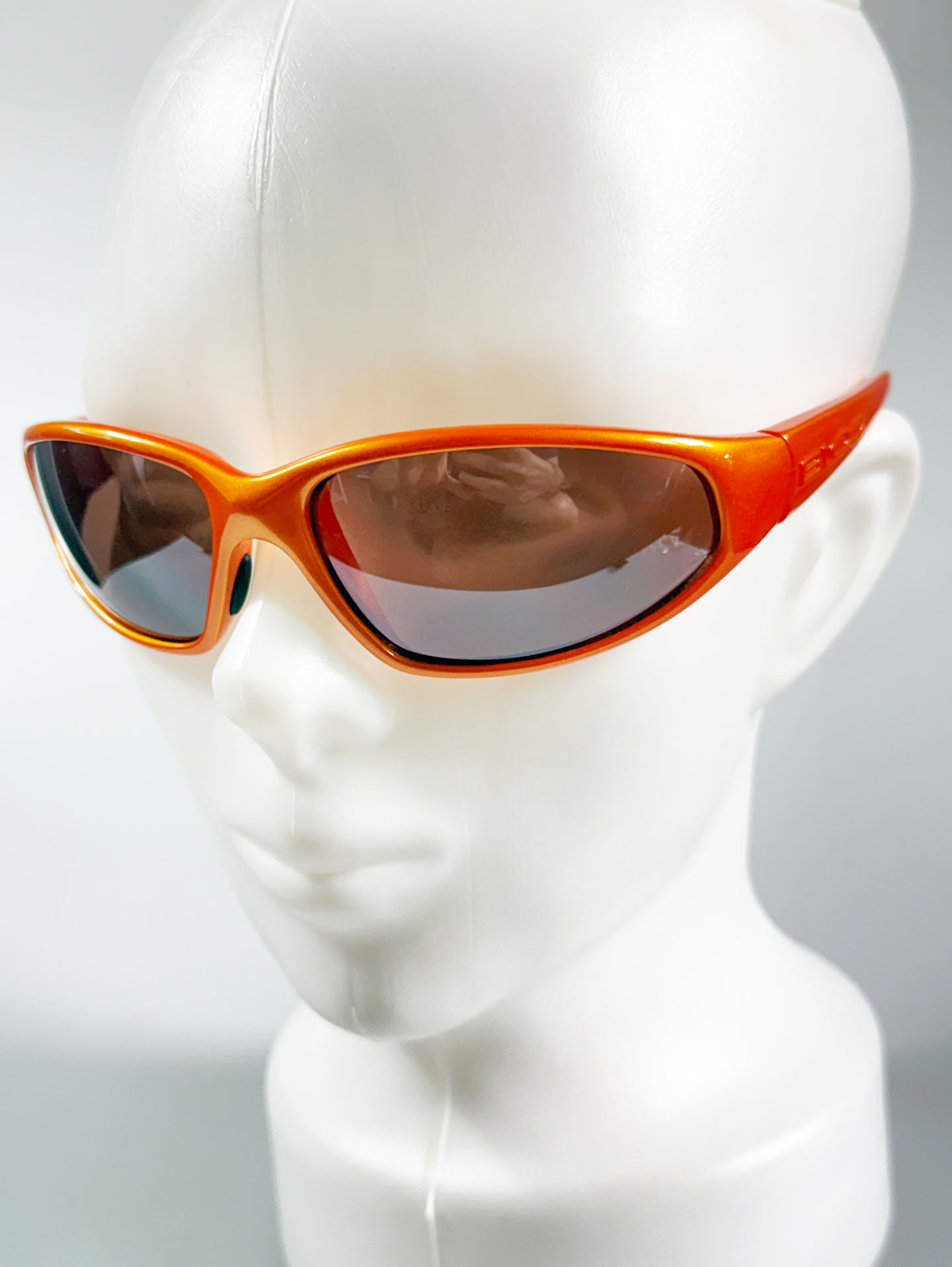 BLOC Orange Wraparound Oval Sporty Frame Sunglasses