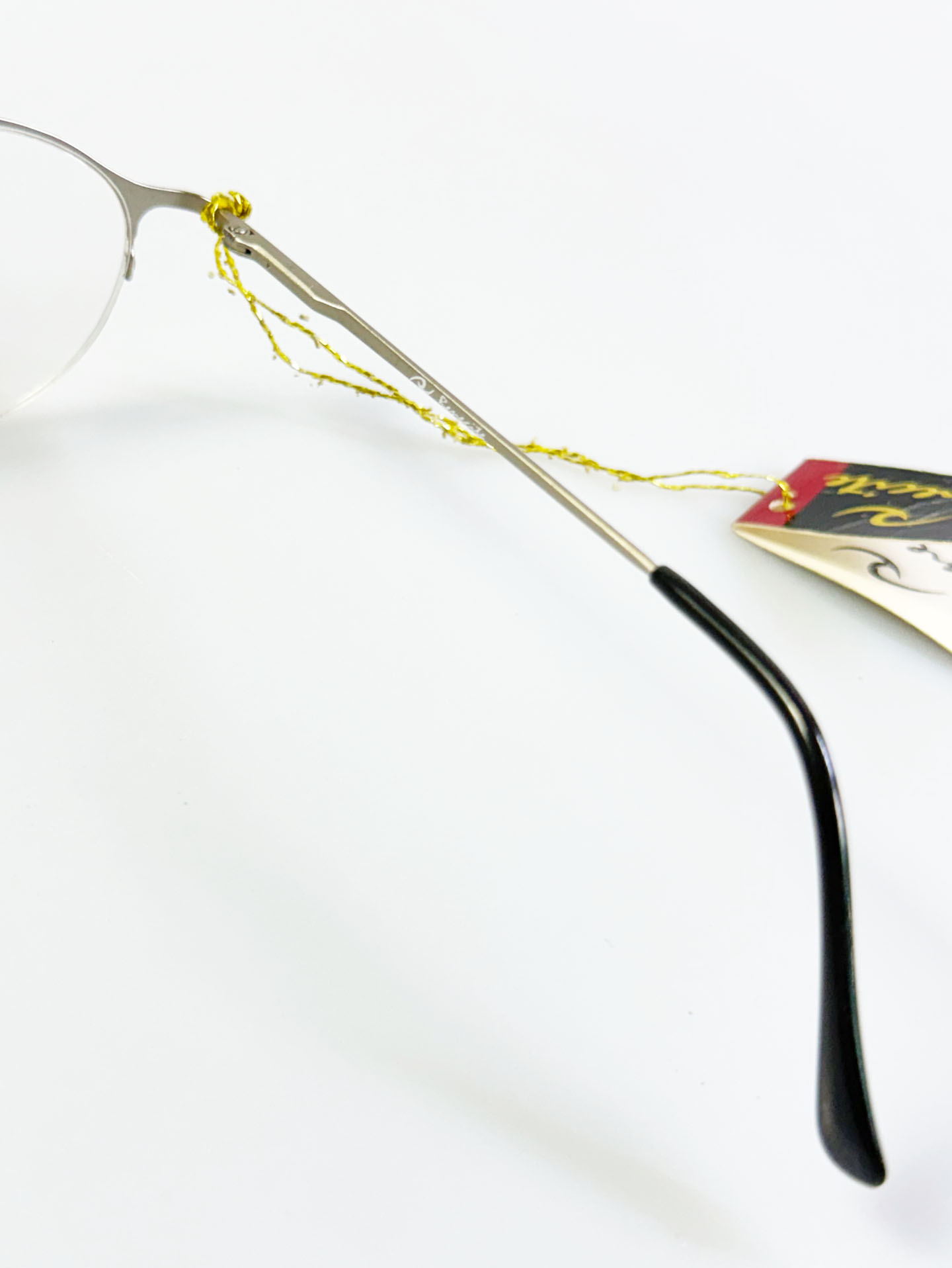 RENECITE Silver Titanium Half-Rim Oval Glasses