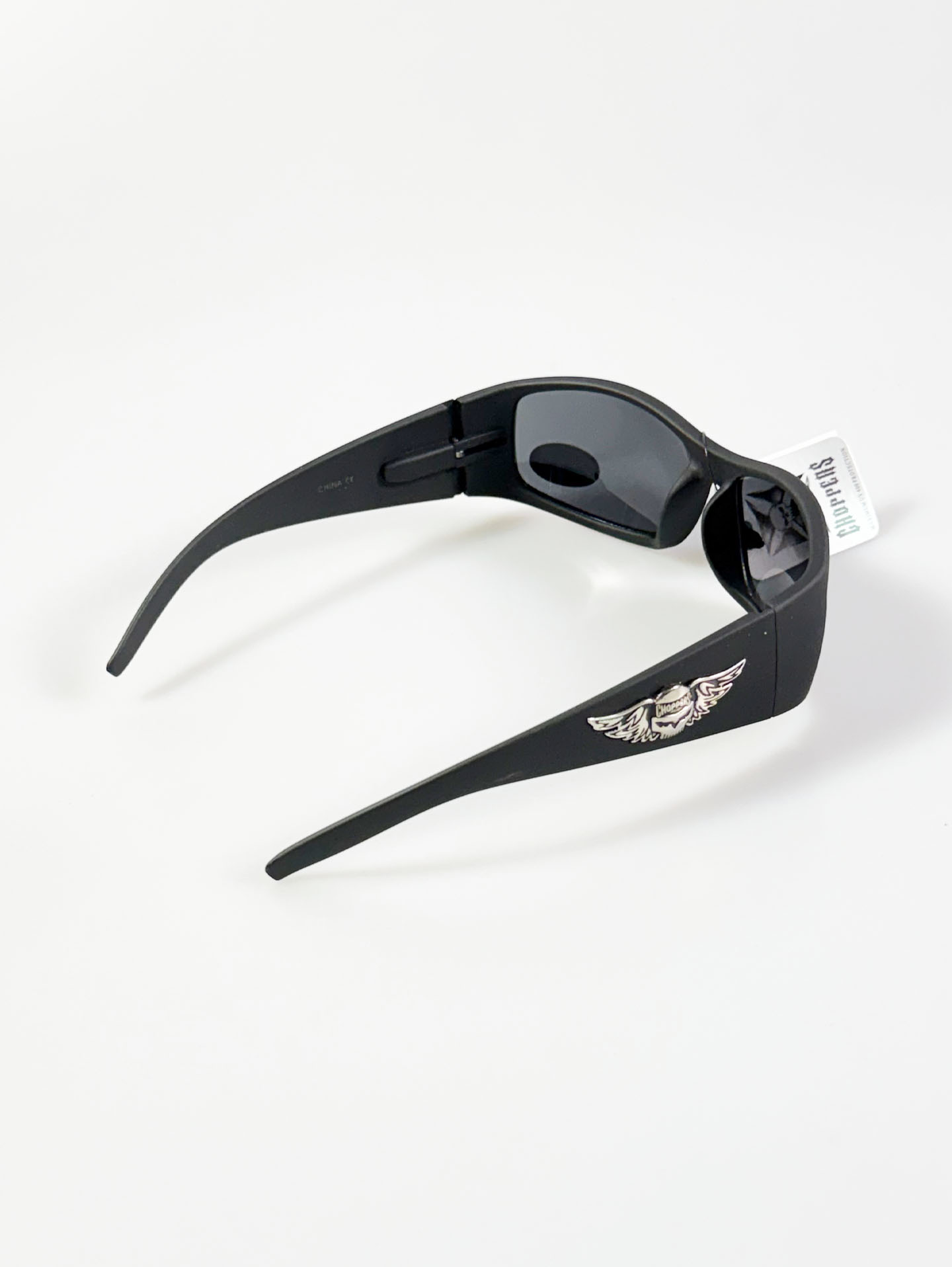CHOPPERS Matte Black Wraparound Sports Sunglasses