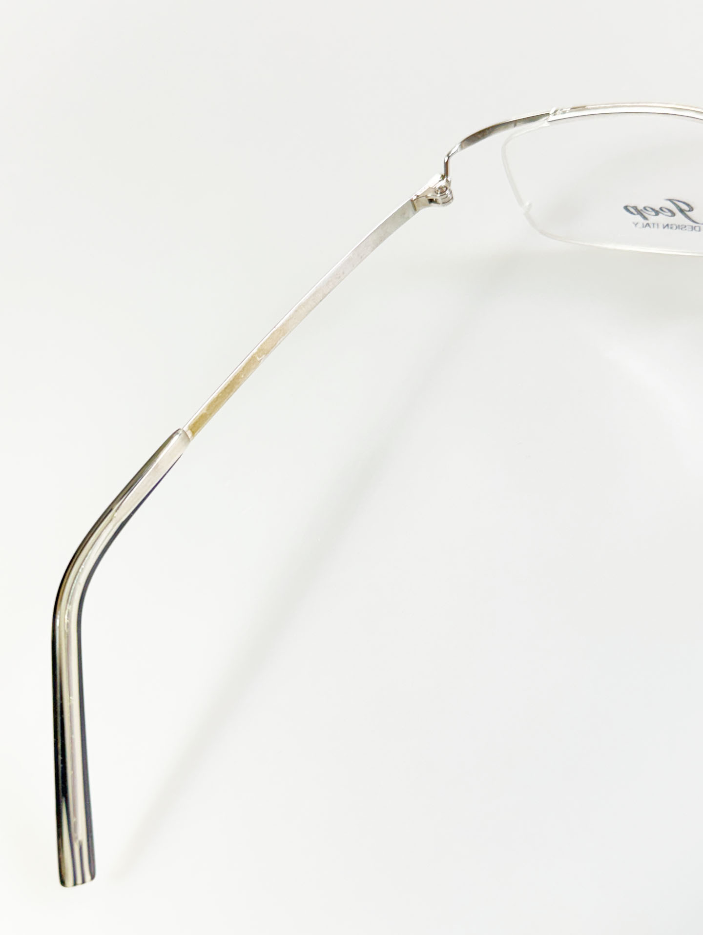 Jeep Silver Square Half-Rim Metal Glasses