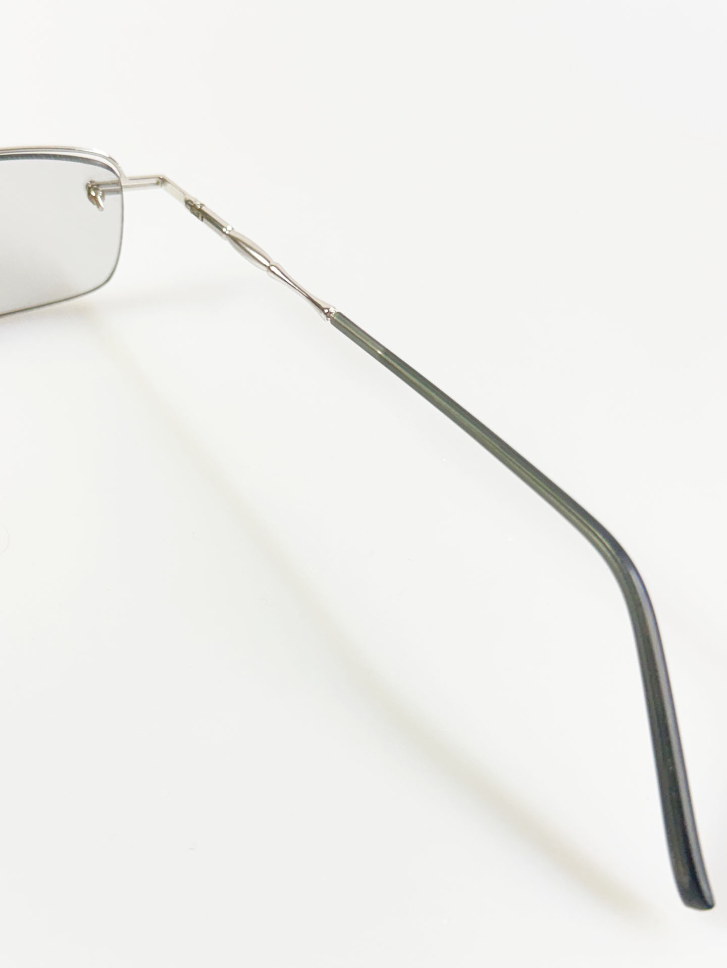 JEEP Silver Semi-Rimless Square Metal Frame Glasses