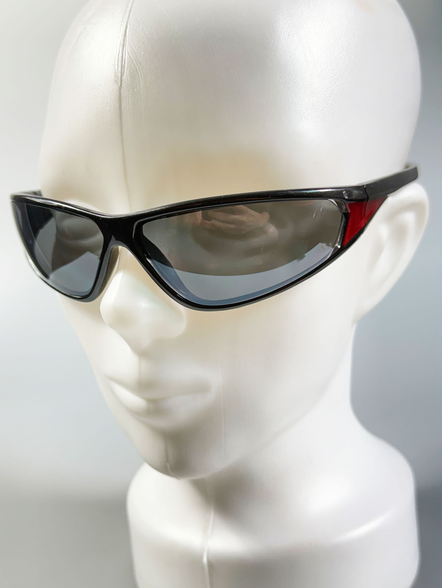 Black Wraparound Sport Frame Sunglasses