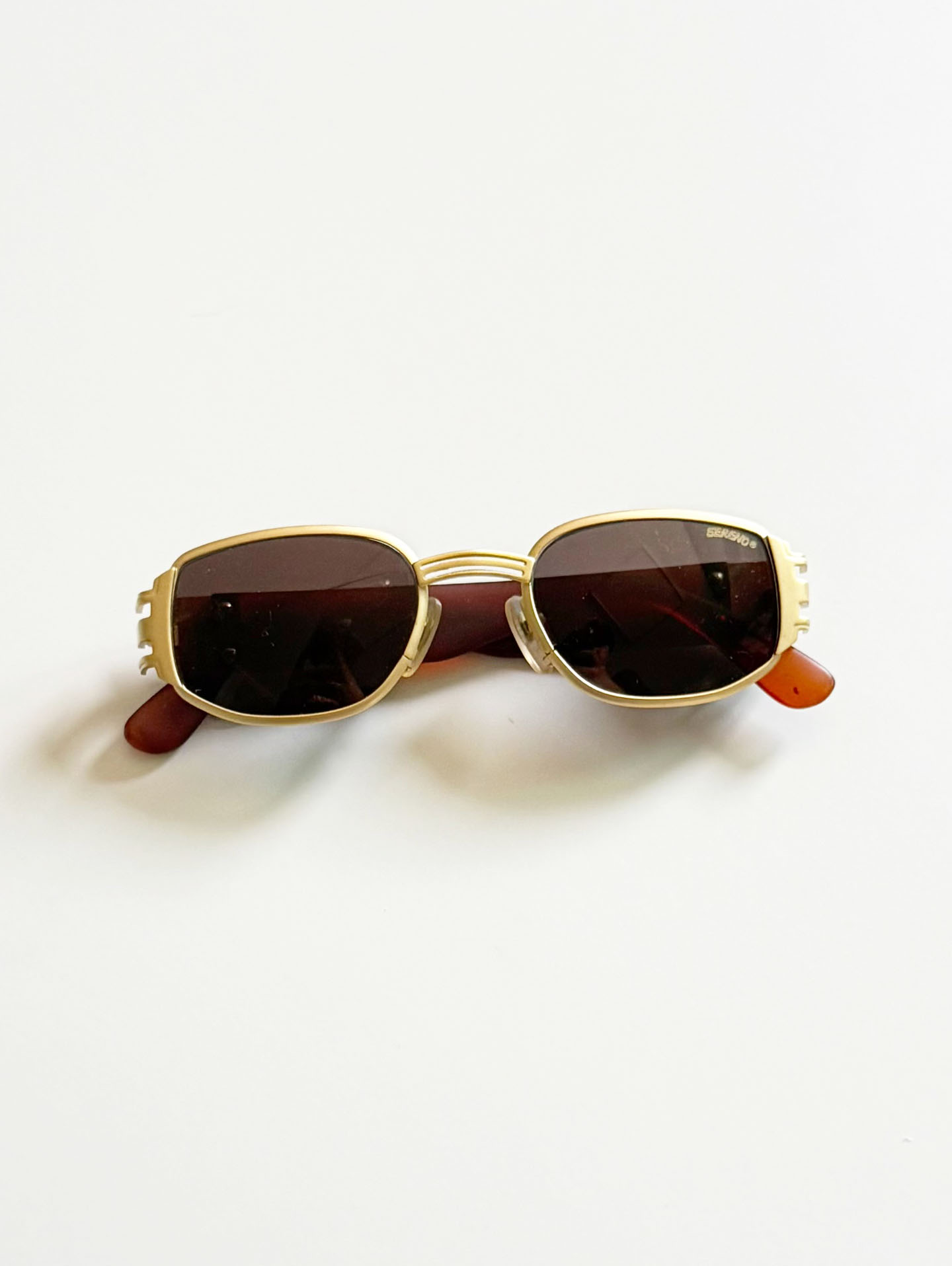 90’s SERENO Gold Metal Square Sunglasses