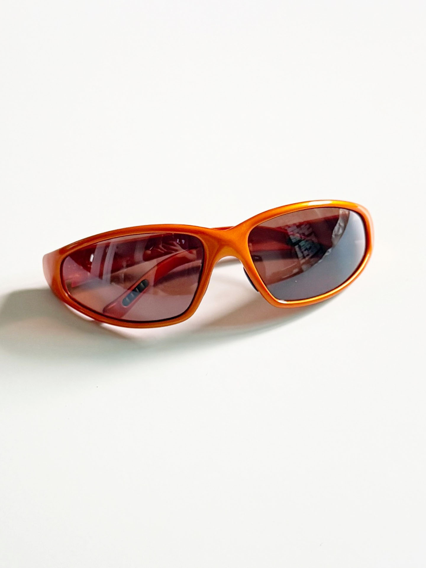 BLOC Orange Wraparound Oval Sporty Frame Sunglasses