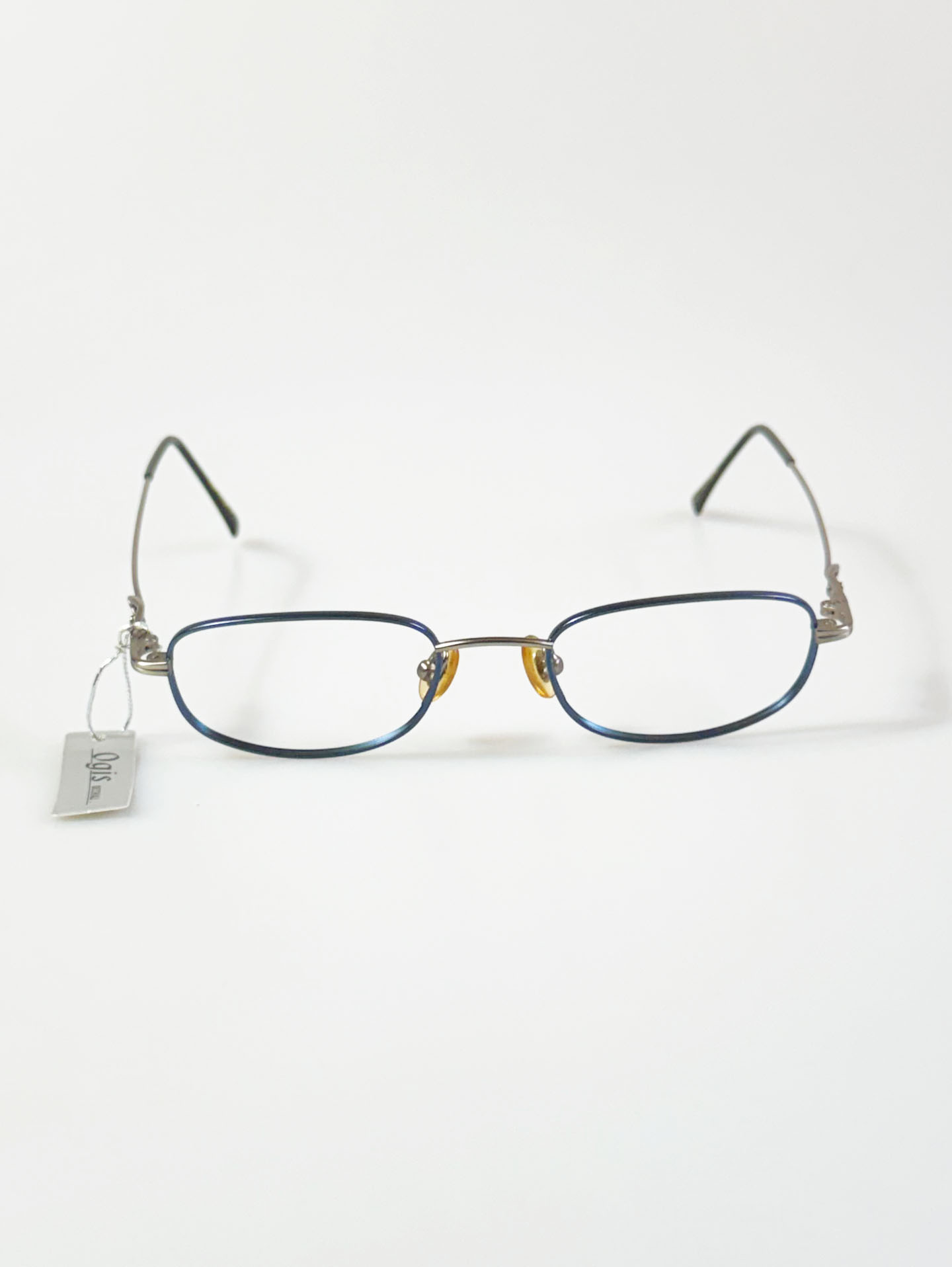 OGIS OCCHIALI Slim Square Two-Tone Metal Frame Glasses