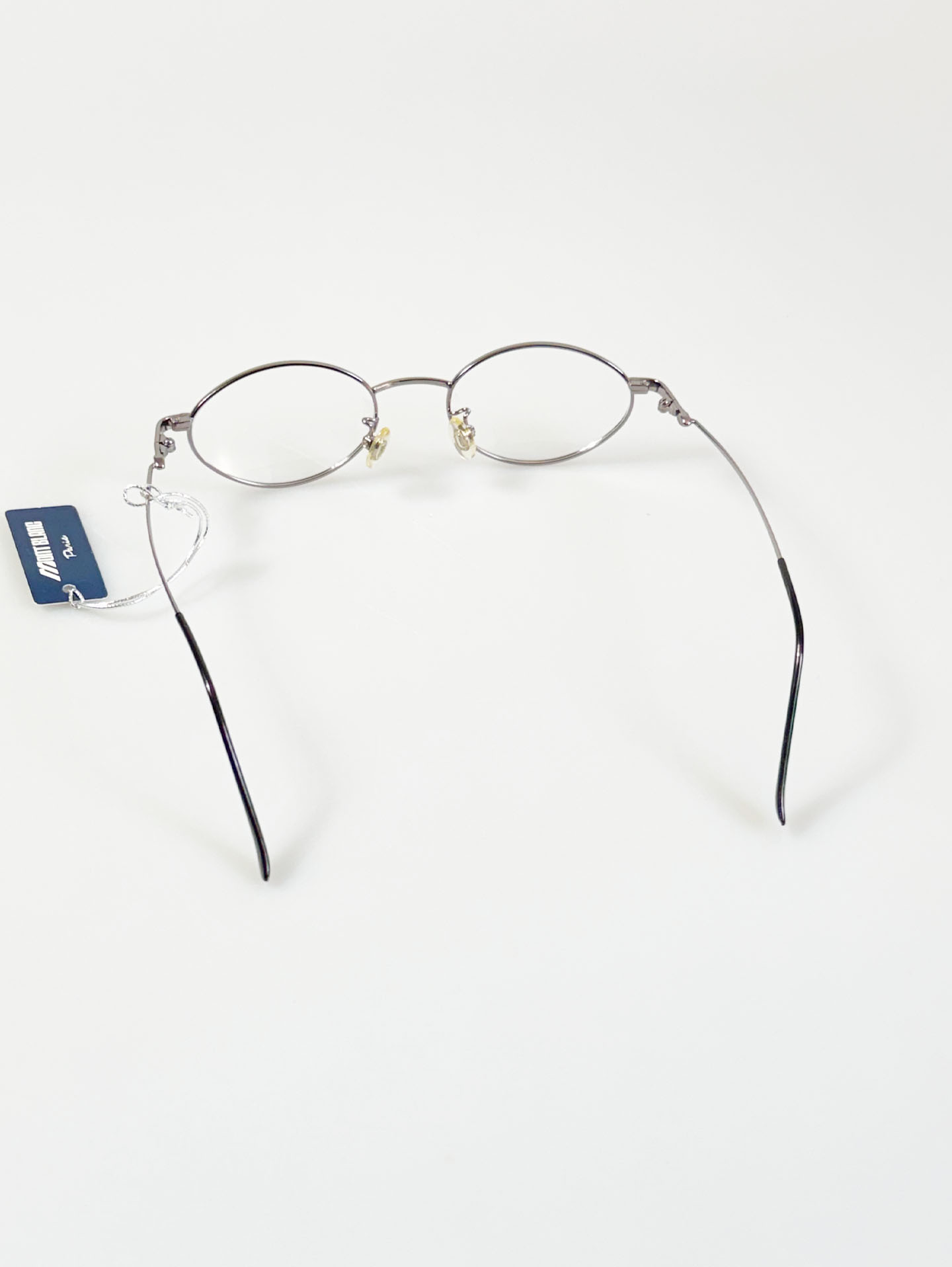 MONT BLANC PARIS Silver Metal Slim Oval Frame Glasses