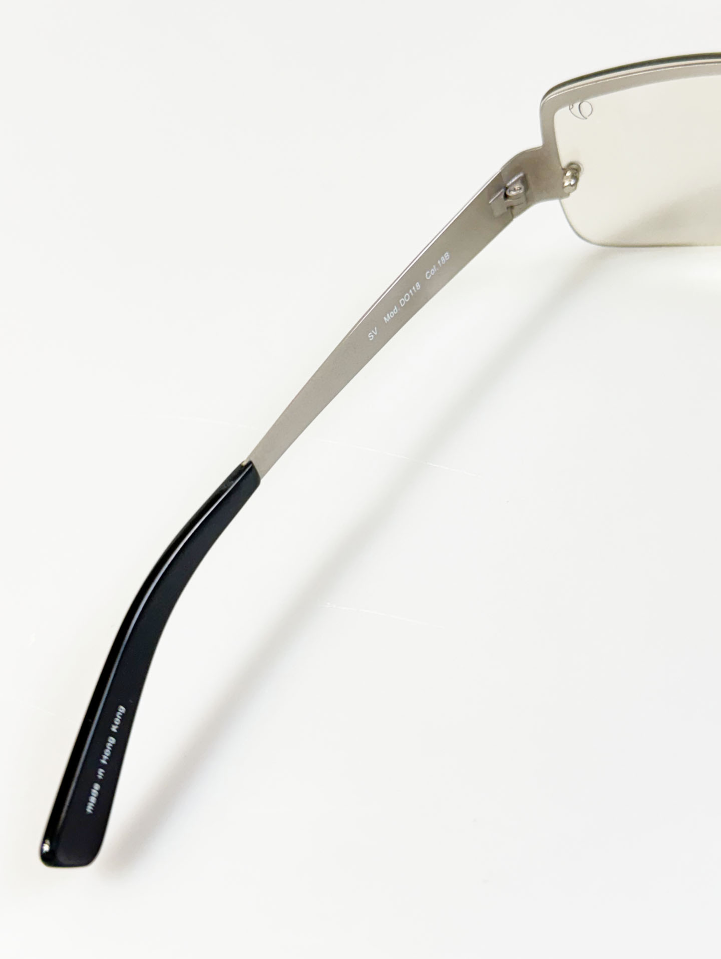 SILVIO VALENCIA Silver Rimless Square Metal Tint Sunglasses