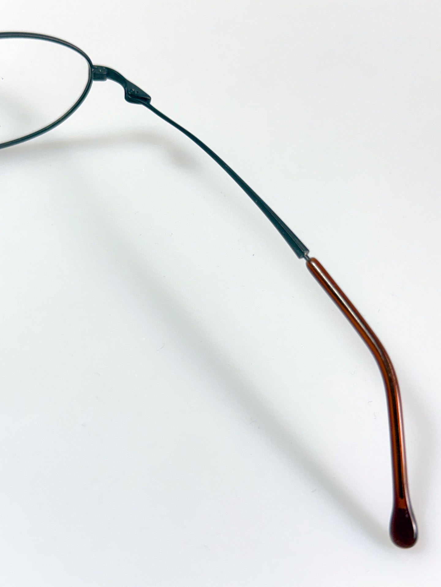 Matte Dark Gray Slim Oval Metal Frame Glasses