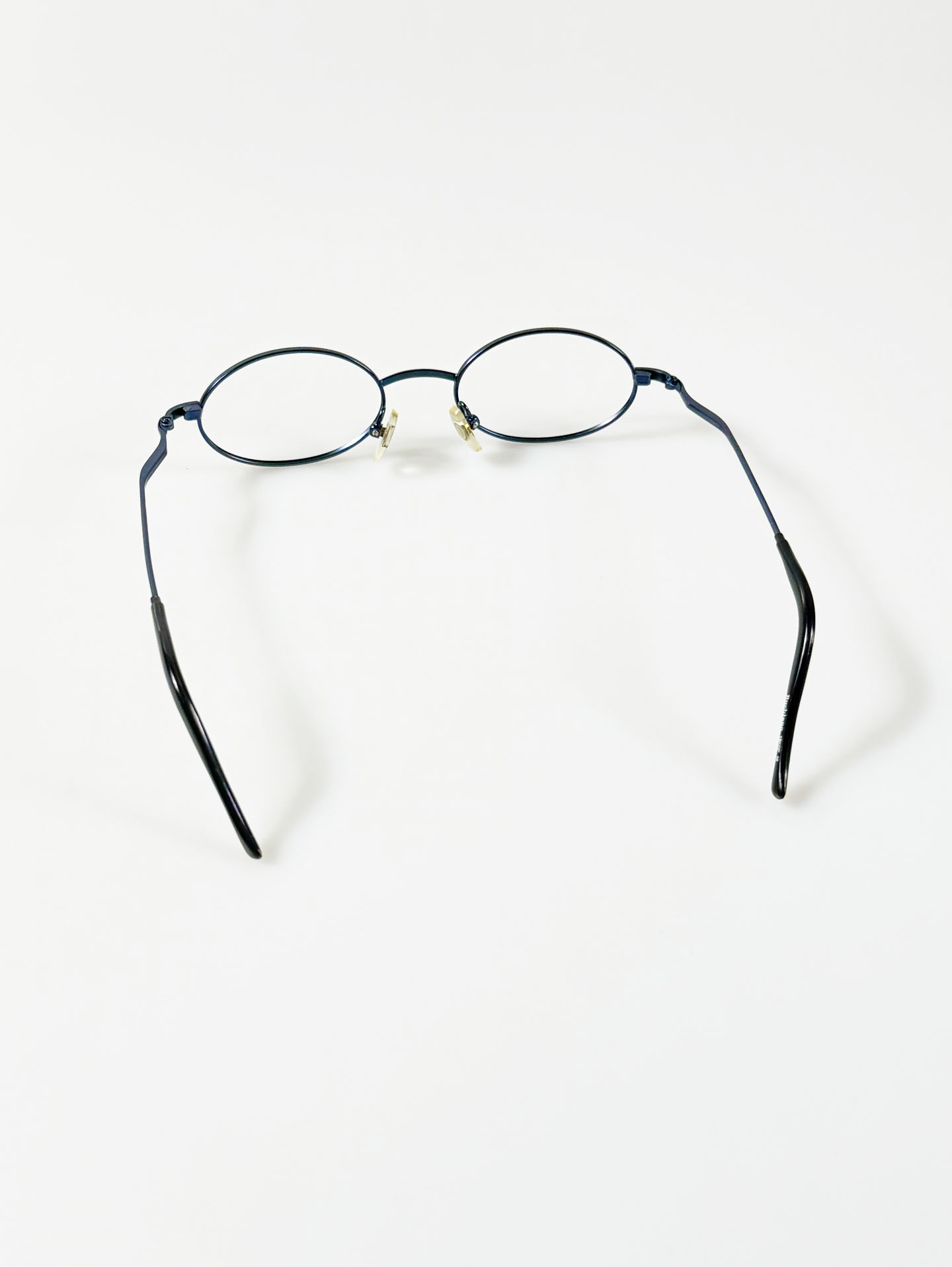 RUCHIANO Blue Slim Oval Metal Glasses