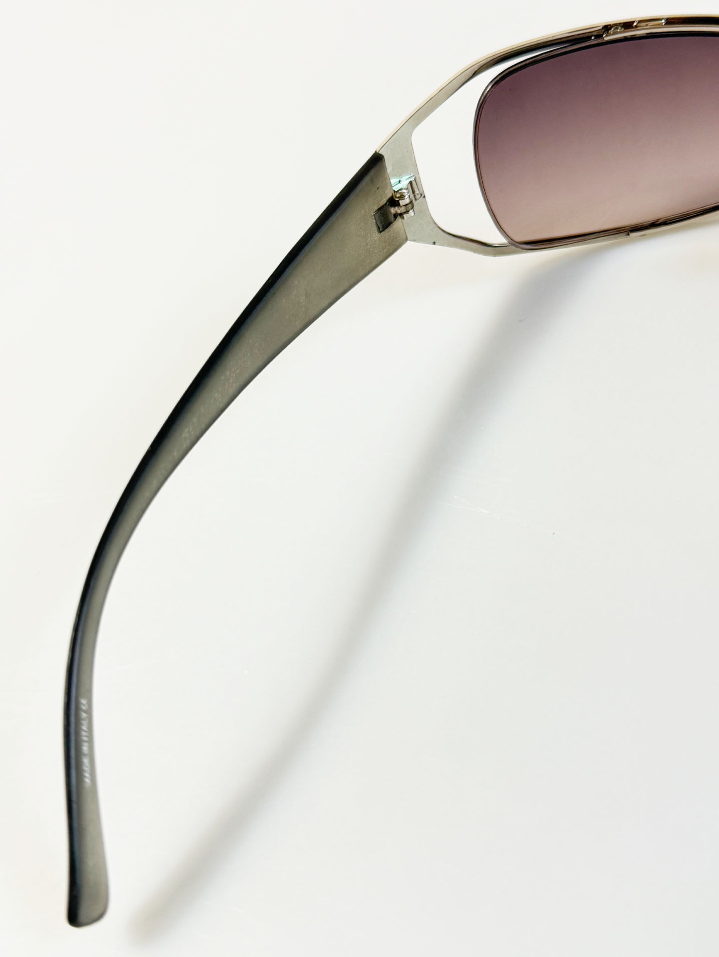 Silver Metal Wrap Wide Square Sunglasses