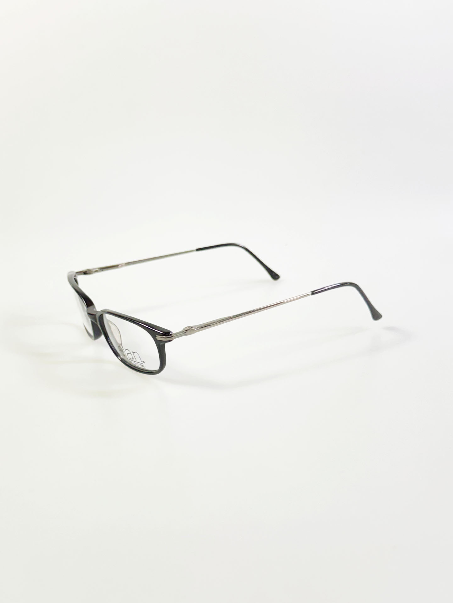 90's ELAN Black Square Horn-Rim Frame Glasses