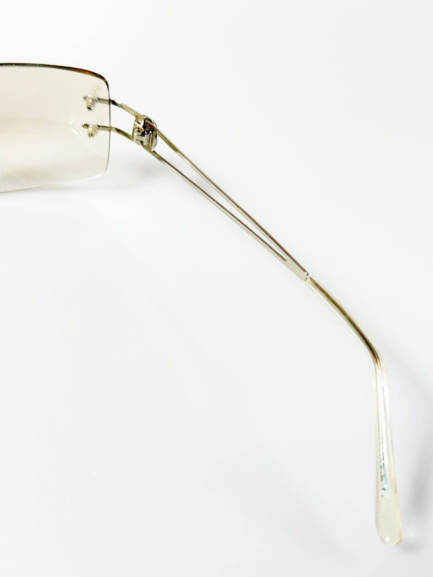 CAPRIO Rimless Square Metal Tinted Sunglasses