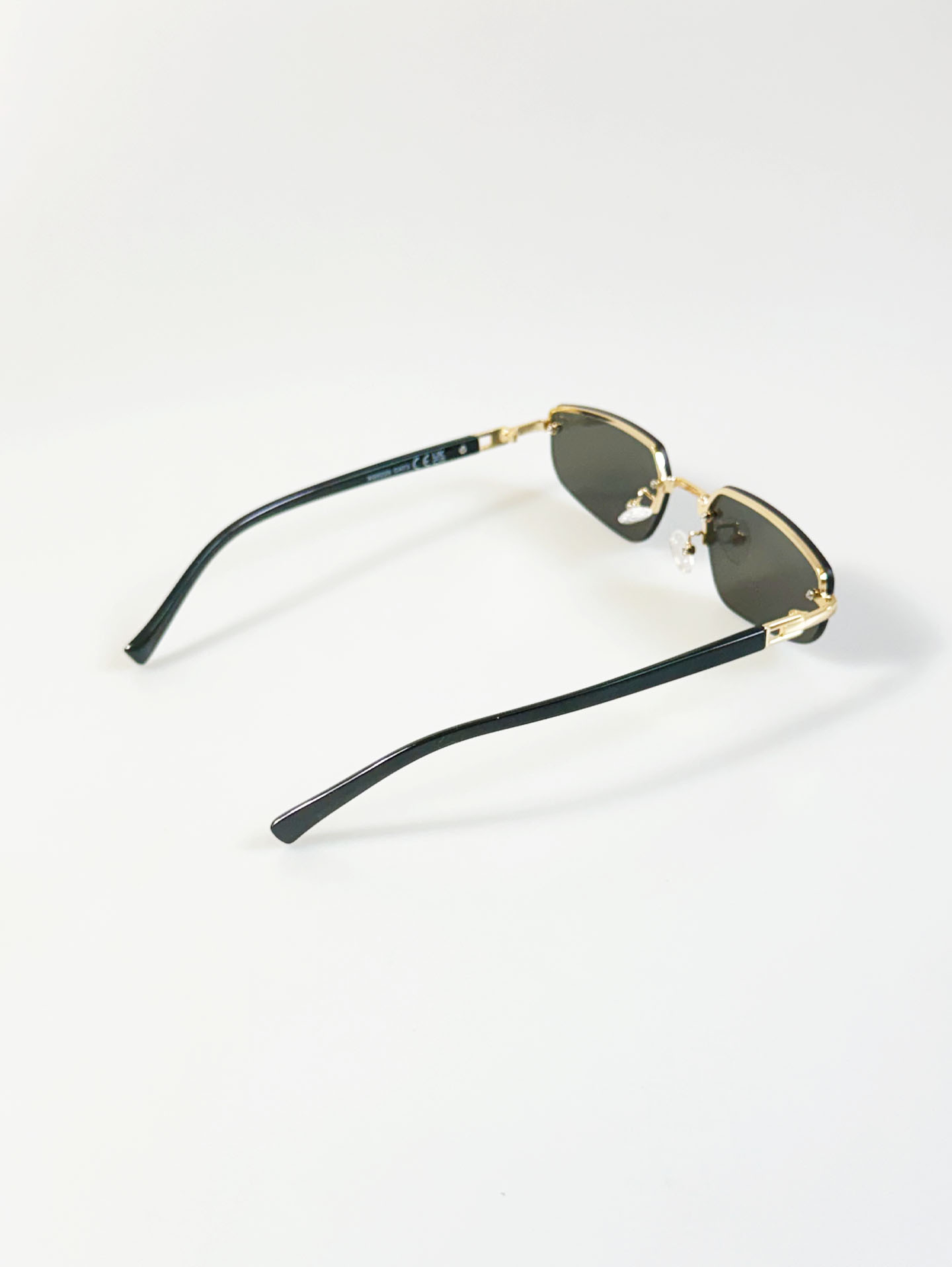 Rimless Square Metal Frame Sunglasses