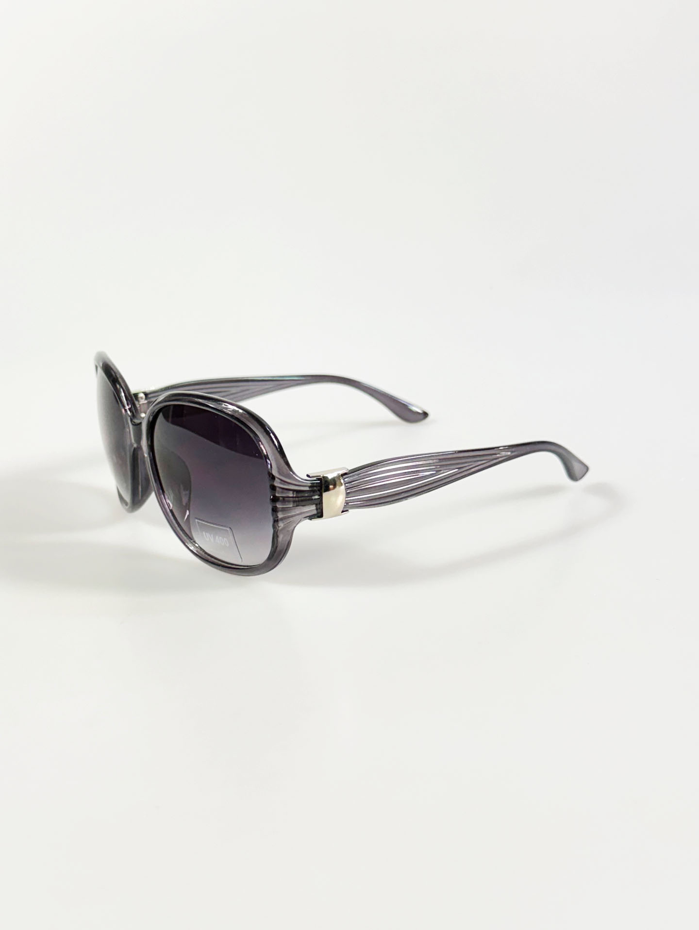 Smoky Gray Oversized Bold Oval Sunglasses