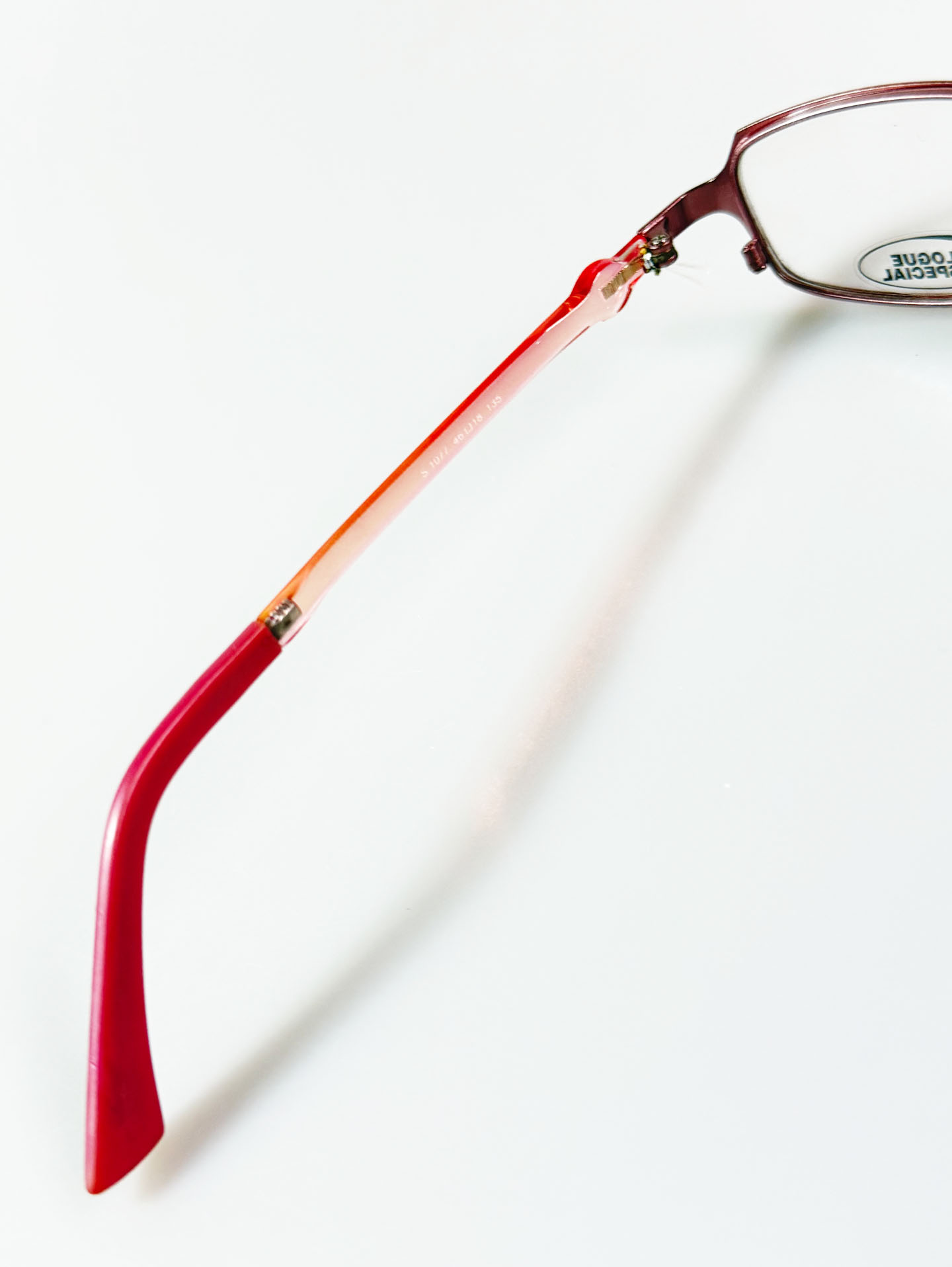 EPILOGUE Slim Square Pink Metal Frame Glasses
