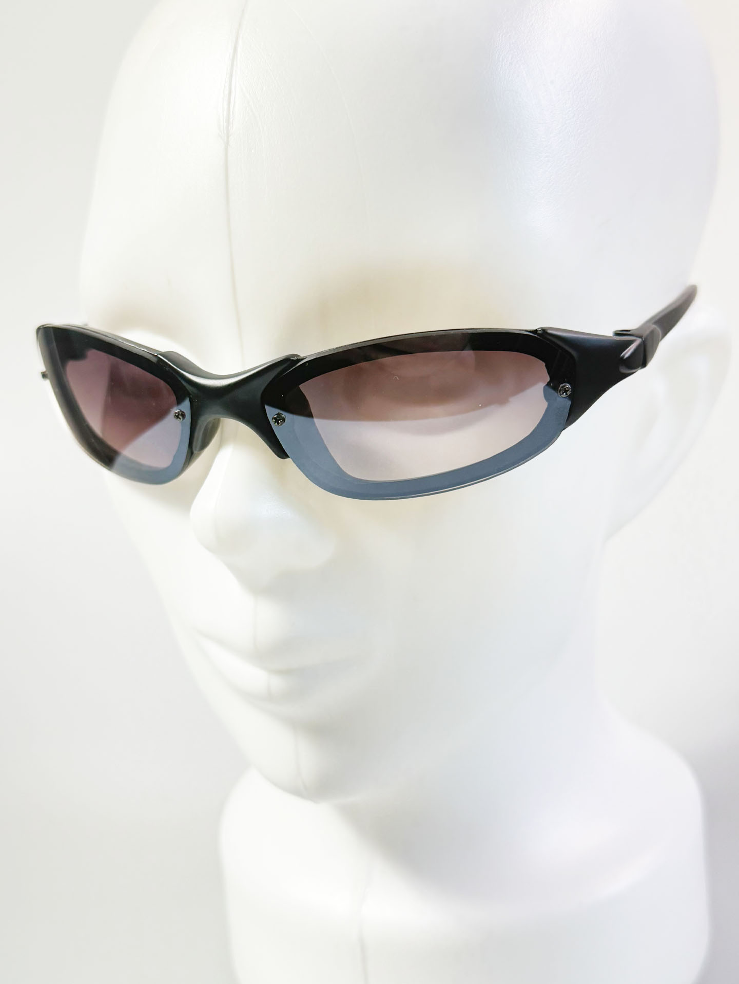 LEON Wraparound Black Frame Sunglasses